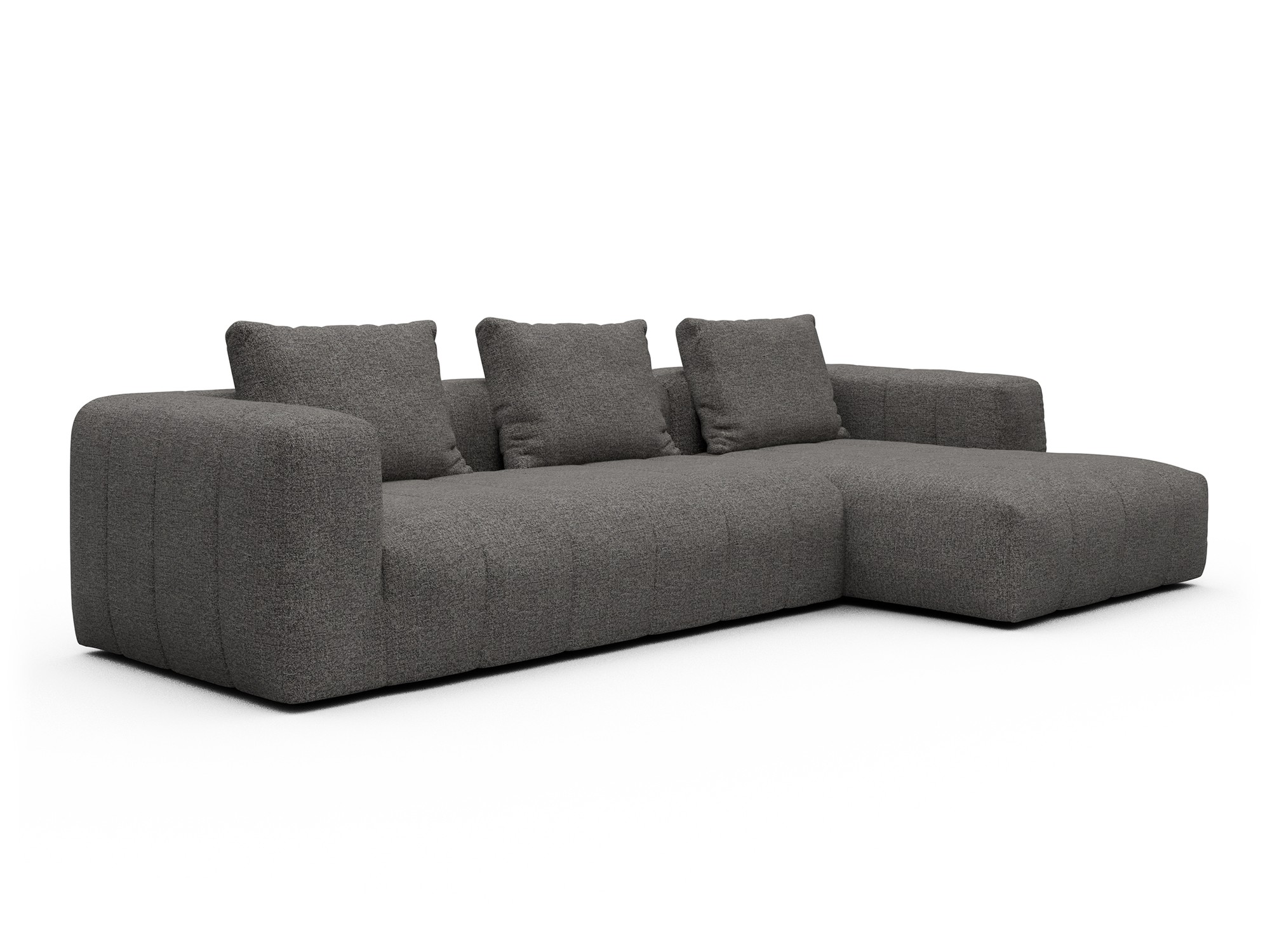 Hugo 2,5-Sitzer Armlehne links mit Chaiselongue Carreno-Salt-and-Pepper moebelfaktor