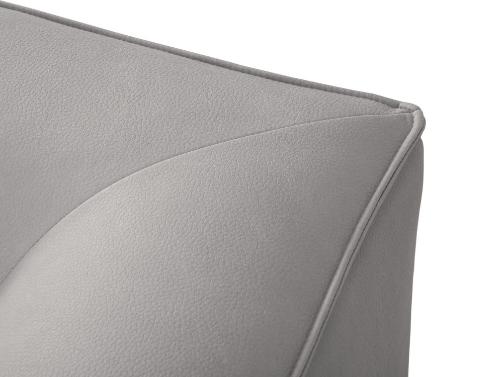 Cosmopolitan Design Ecksofa Siena 4-Sitzer offen Kunstleder Pacifico Hellgrau Links