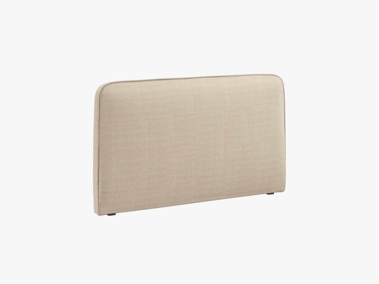 Micadoni Jamie Samtiger Kopfteil 140 cm (H 95 cm) Strukturierter Stoff Babel Beige 160x95