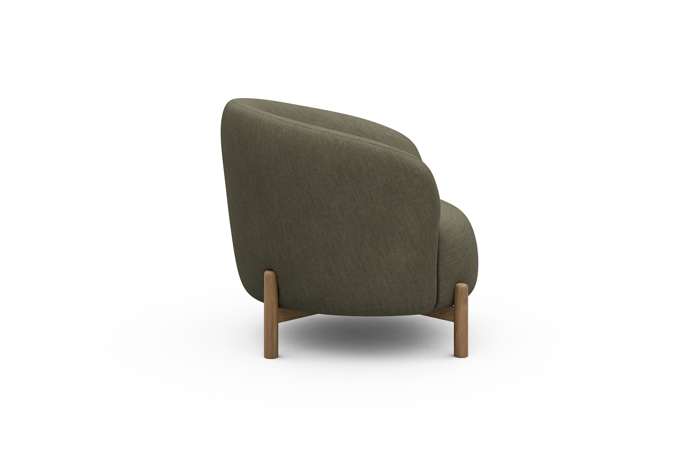 Sessel Ronda Holzbeine Eiche Natur Vivus-Dusty-Olive
