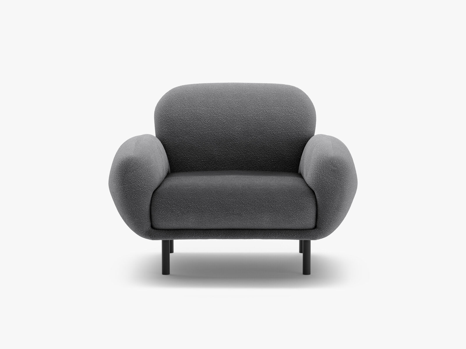 Micadoni Sessel Poppy Boucle Baloo Dunkelgrau