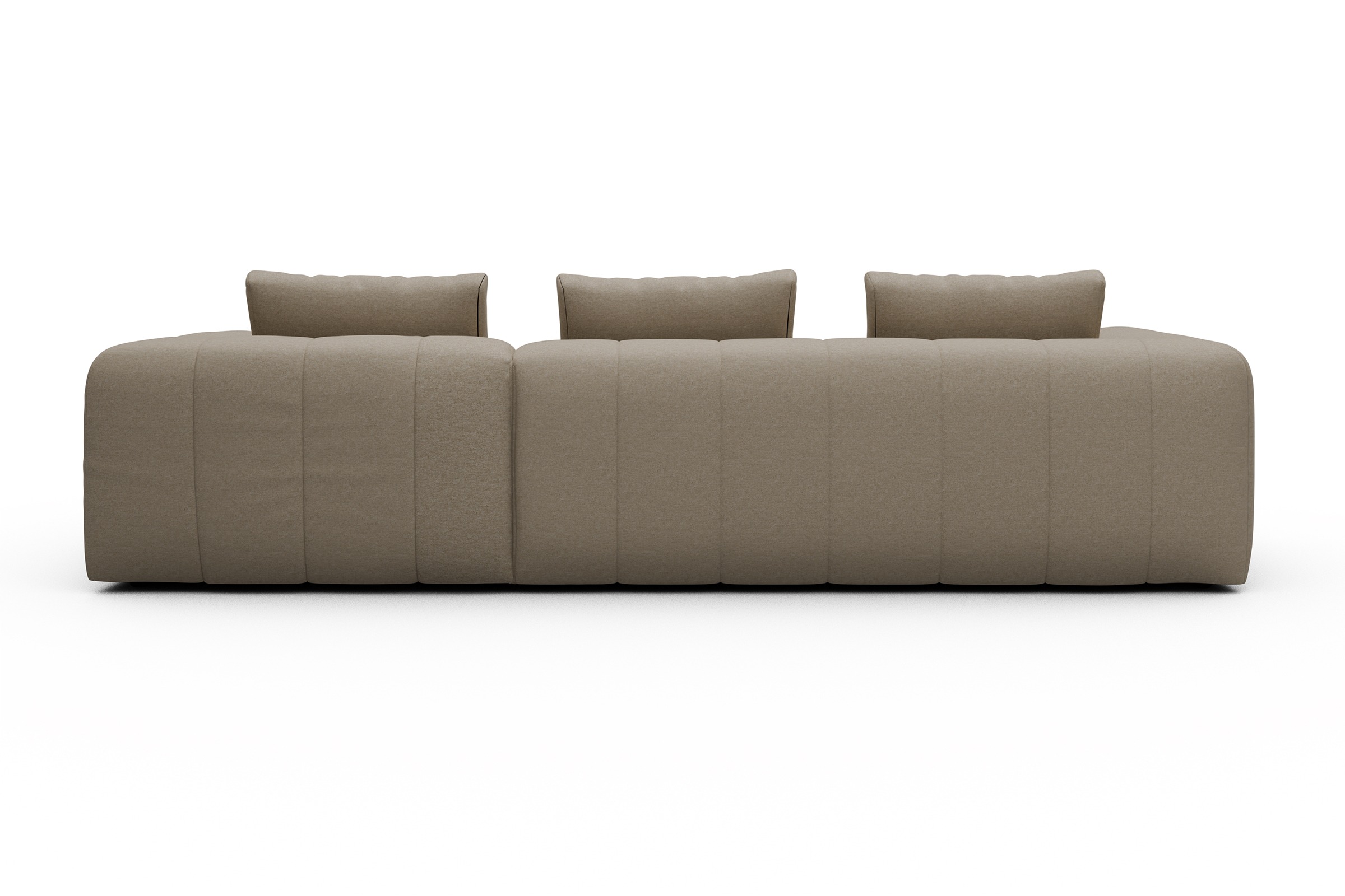 Ecksofa Hugo 2,5-Sitzer Armlehne links mit Chaiselongue Satya-Natural