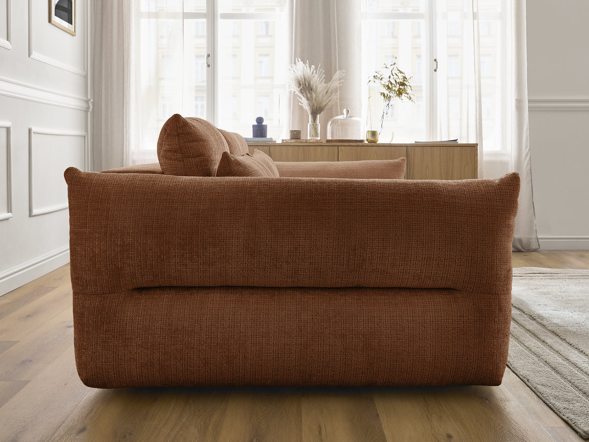 Bobochic Neil Sofa 3-Sitzer Strukturstoff Orange