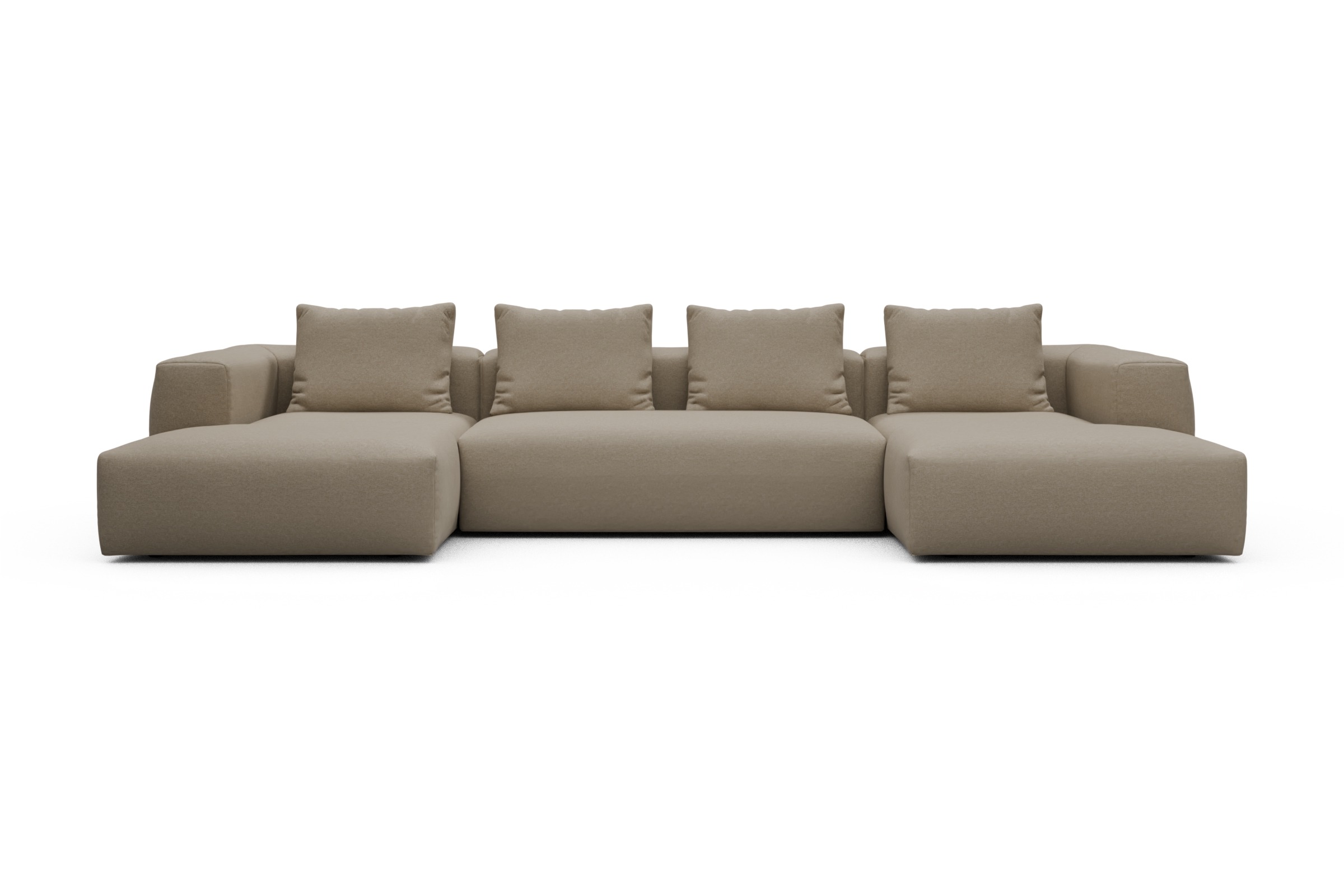 Skandi Home Wohnlandschaft Fred mit 2-Sitzer und Chaiselongue beidseitig Satya-Natural moebelfaktor