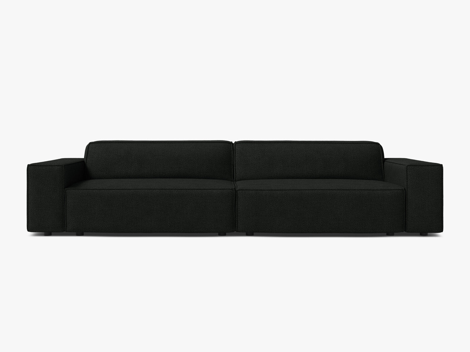 Micadoni Sofa Jodie 4-Sitzer Boucle Baloo Schwarz