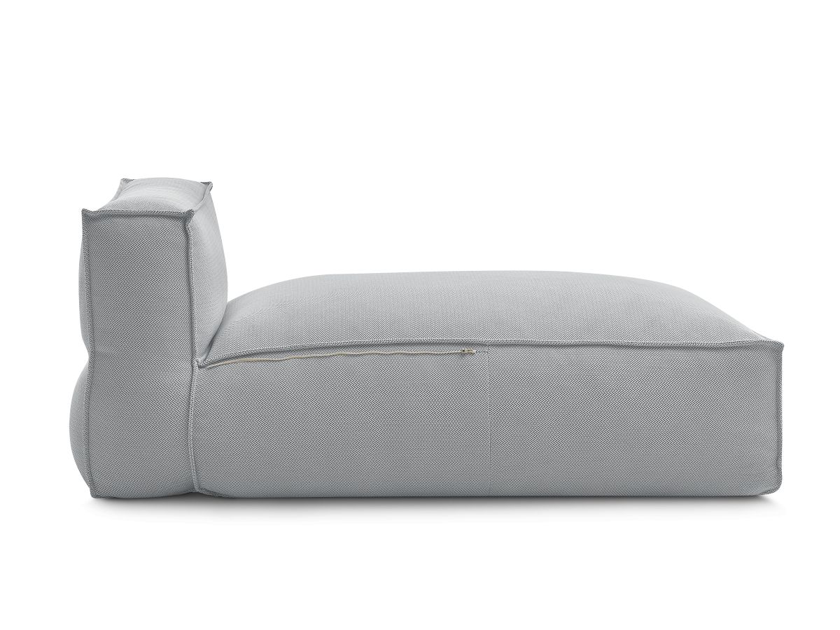 Bobochic Biarritz Méridienne-Modul Melange-Stoff Grau