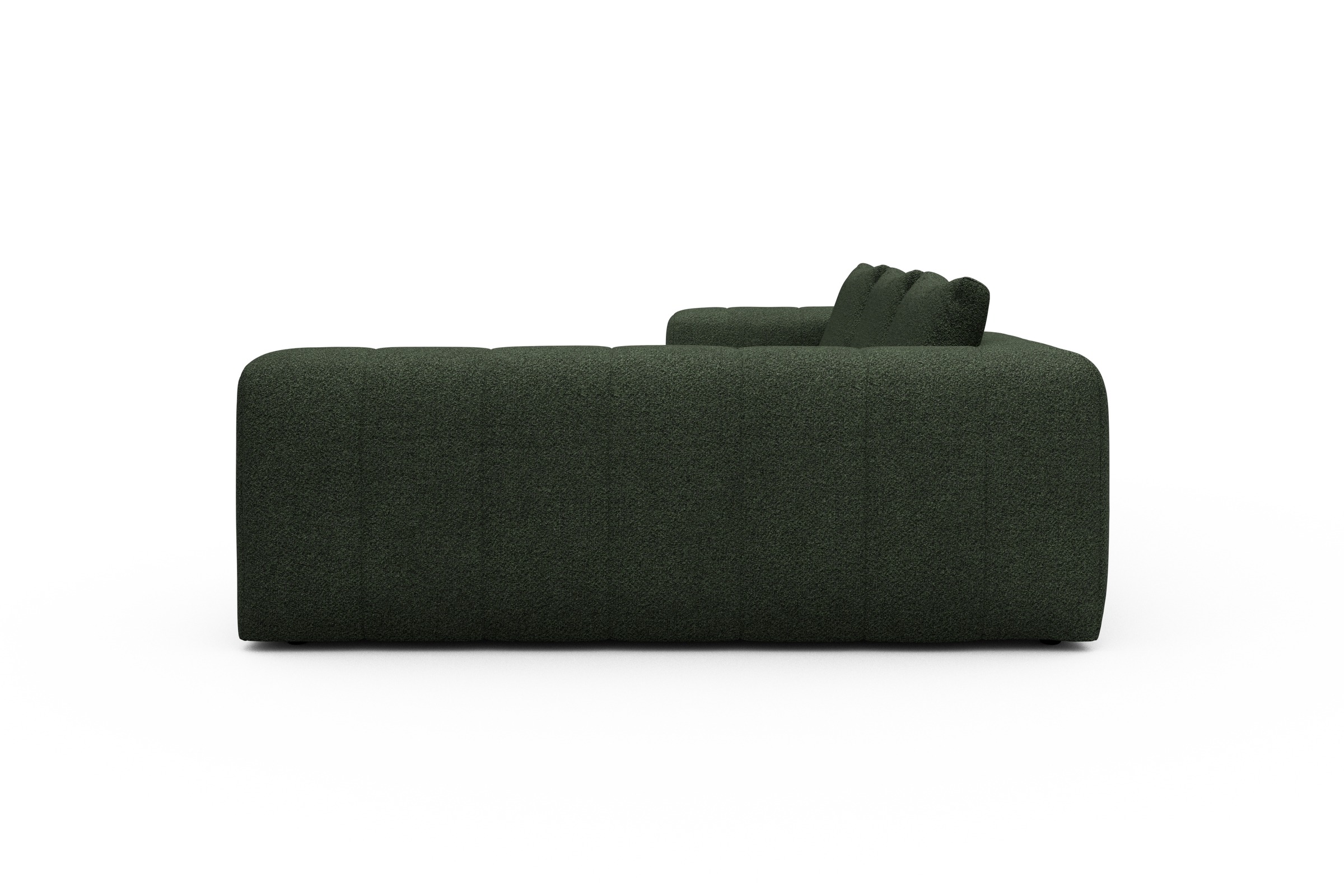 Ecksofa Hugo 2x 2,5-Sitzer Armlehne links Vanora-Deep-Green