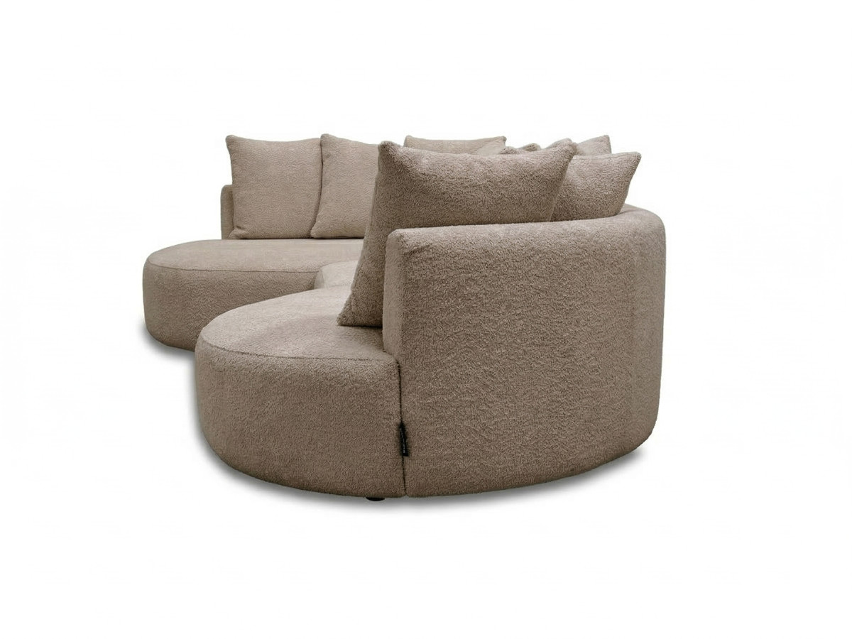 Bobochic Calypso Ecksofa Bouclé-Stoff Taupe Ecke links