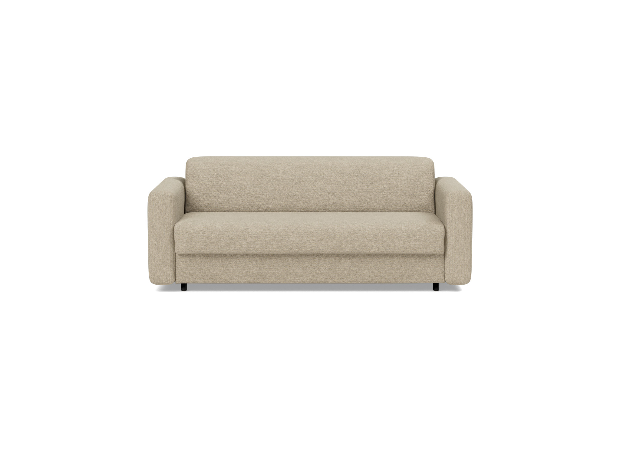 Schlafsofa Killian mit Taschenfederkernmatratze 140 Strukturierter Stoff Taura 356-Sand
