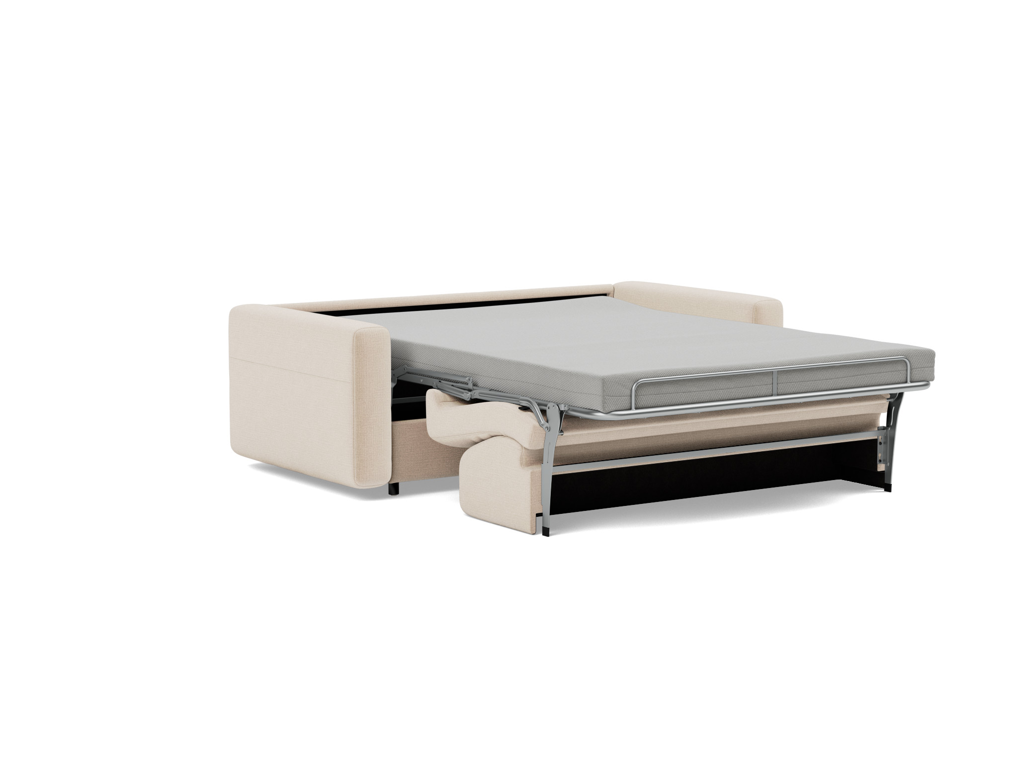 Schlafsofa Killian mit Taschenfederkernmatratze 140 Chenille Esina 410-Almond-Beige