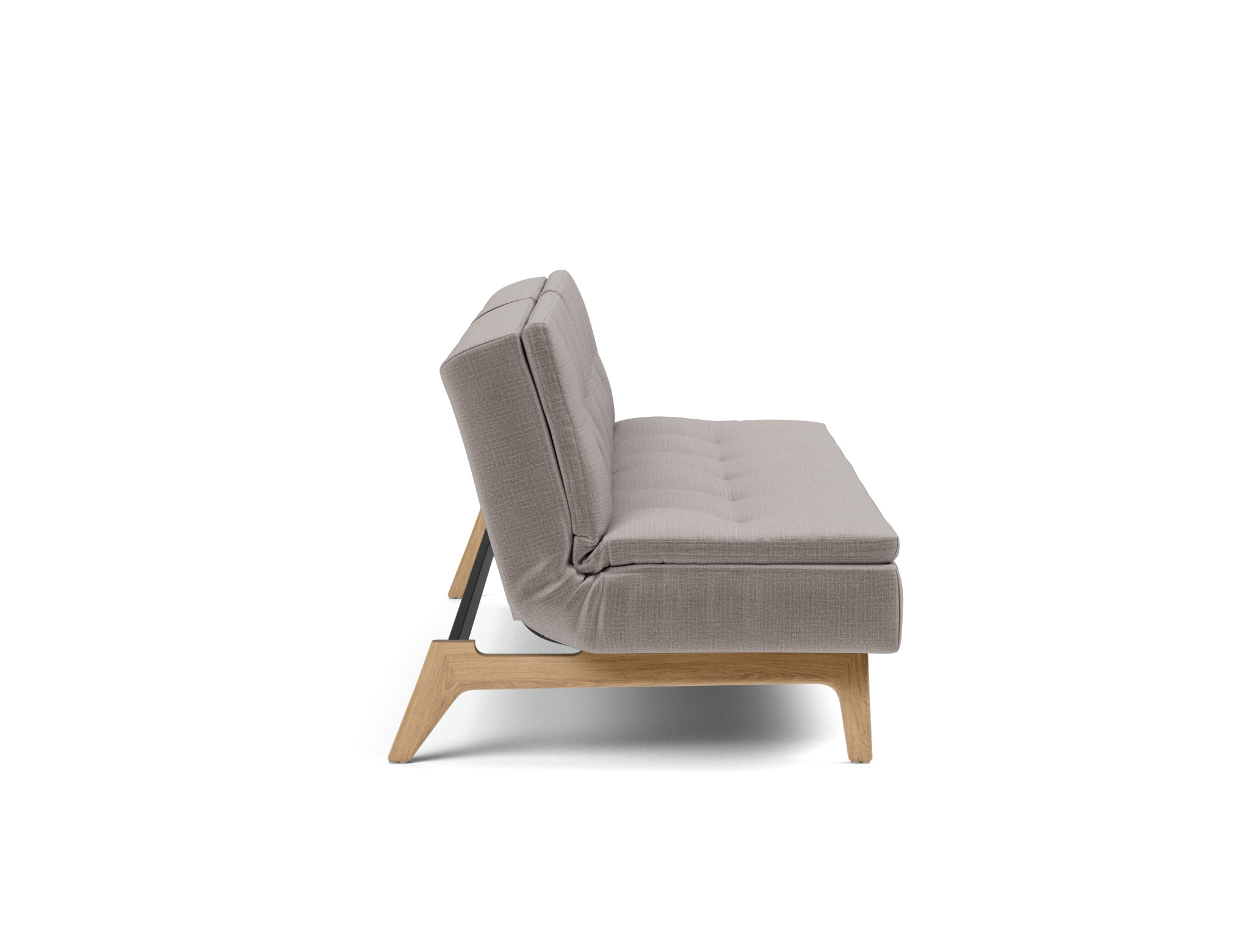 Schlafsofa Dublexo Chenille Esina 418-Truffle Beine Eiche