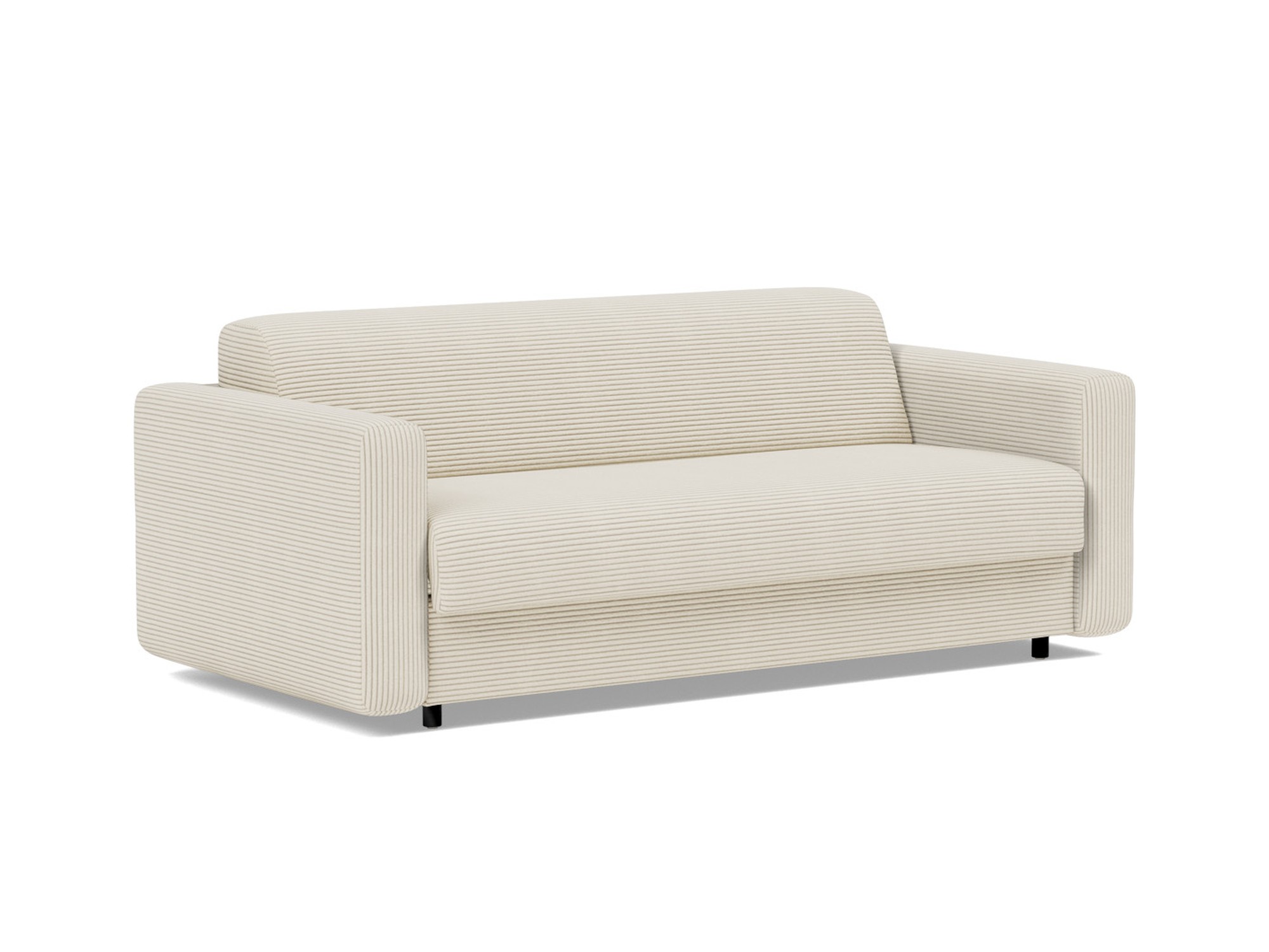 Schlafsofa Killian mit Memory-Matratze 140 Kord Corduroy 594-Ivory