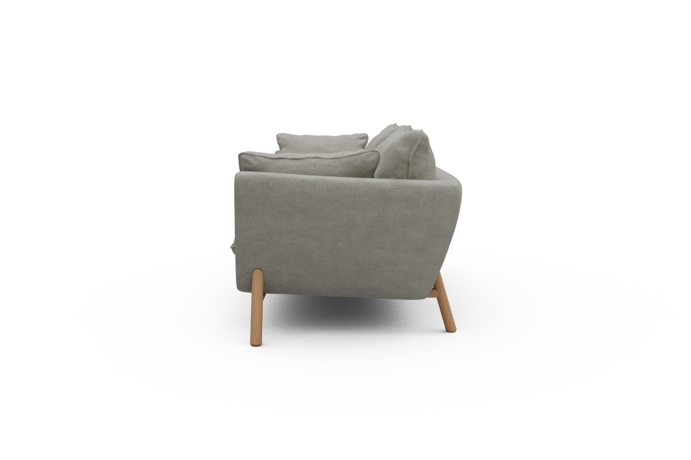 Sofa Emil PREMIUM 2-Sitzer Beinfarbe Eiche Natur Carreno-Moon-Stone-White