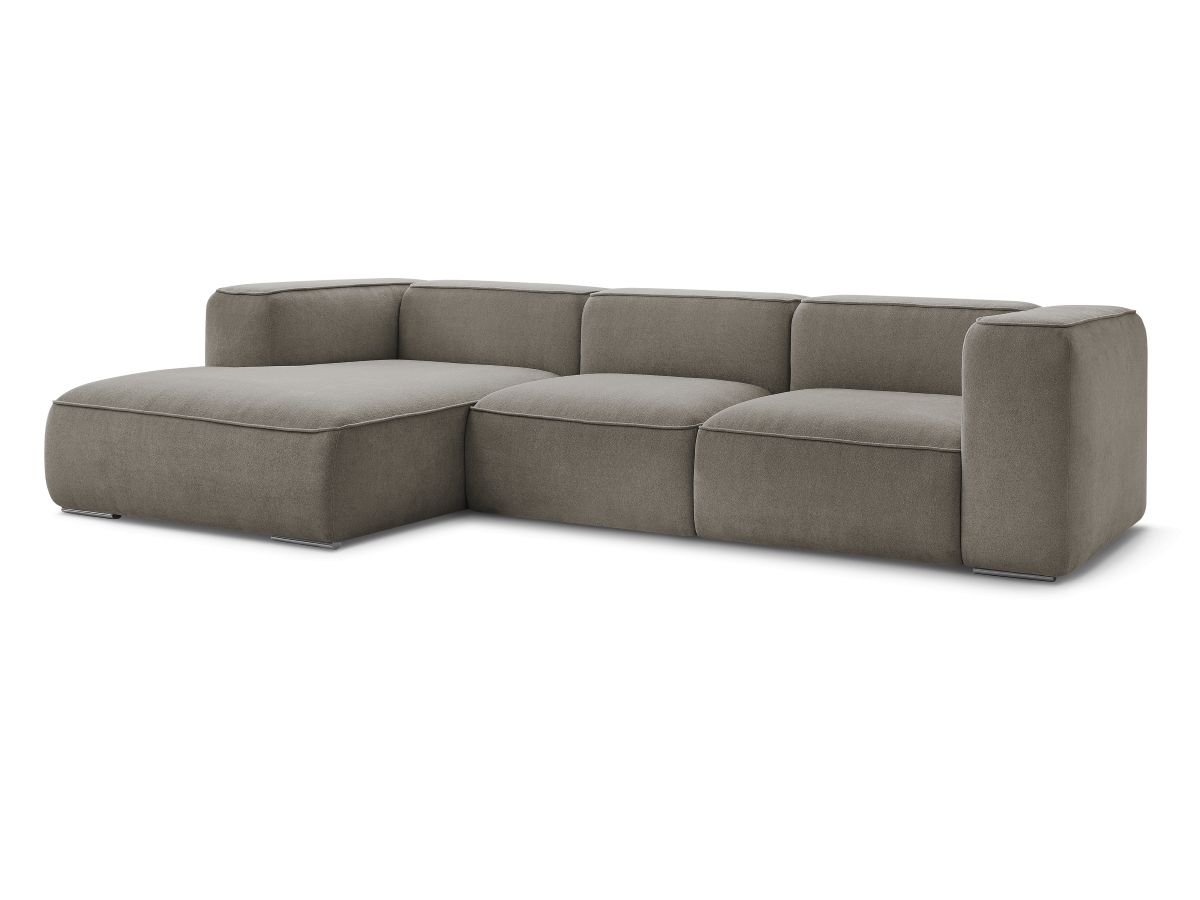 Bobochic Zephyr Ecksofa 349 × 165 cm Strukturstoff Taupe Ecke links