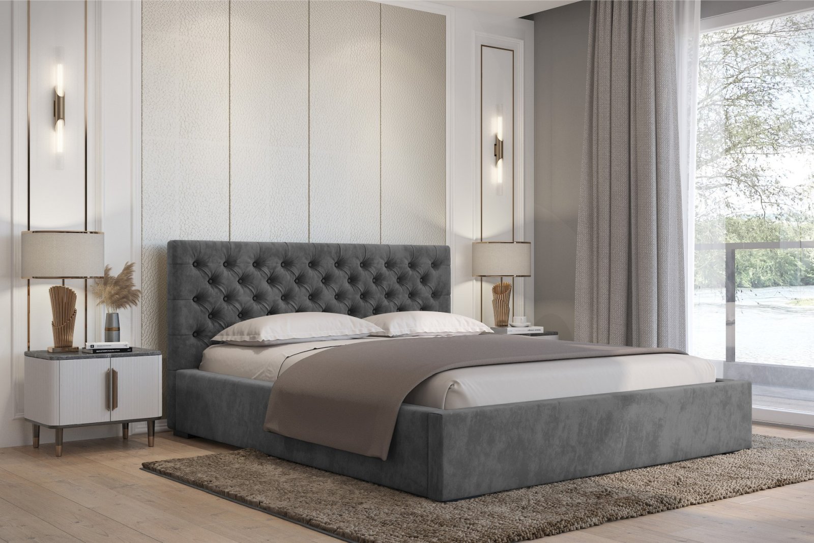 Polsterbett SENTO-I Magic-Velvet 180 mit Holzrahmen Magic-Velvet 2271 moebelfaktor