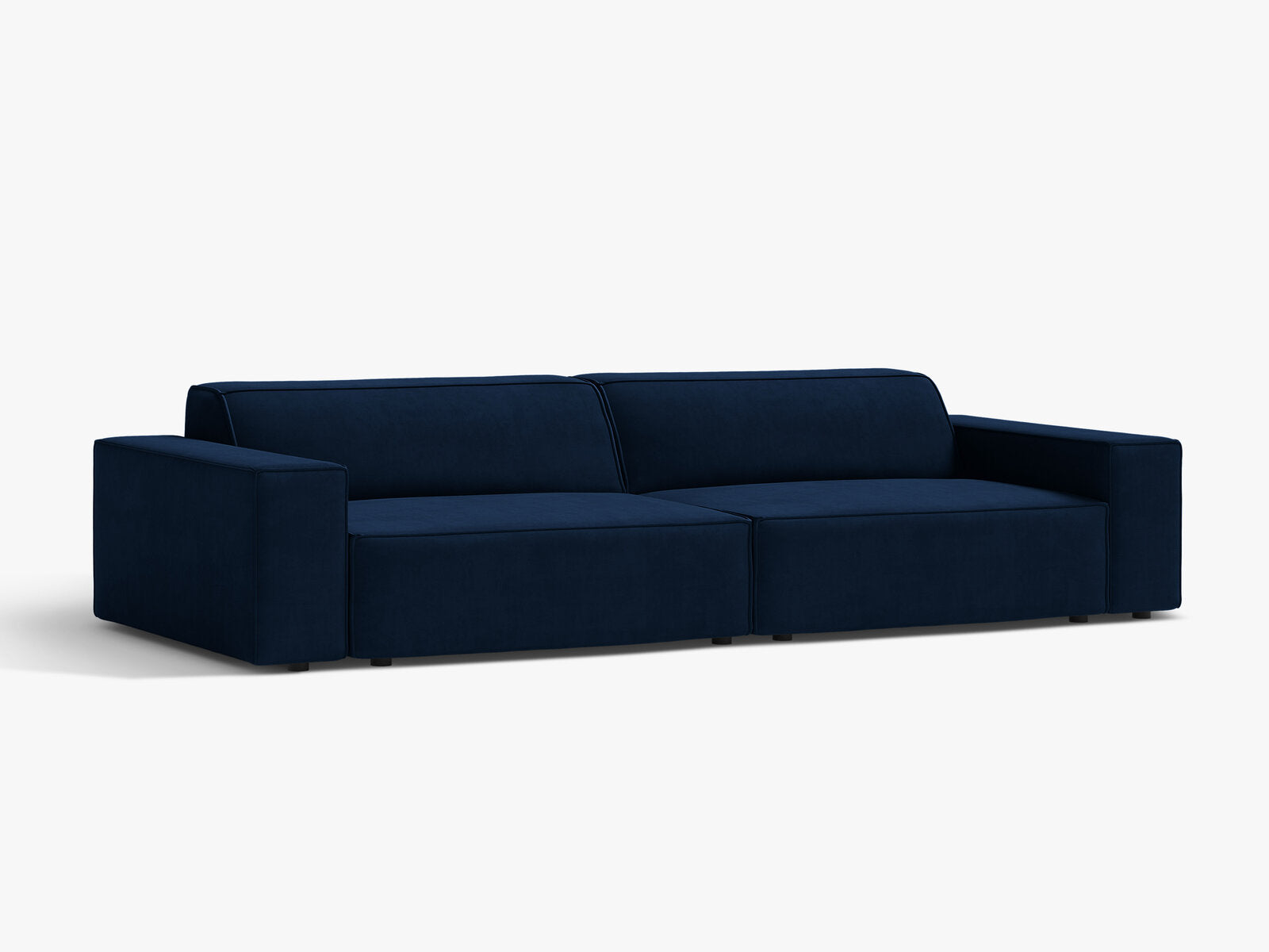 Micadoni Sofa Jodie 4-Sitzer Samt Bluvel Königsblau