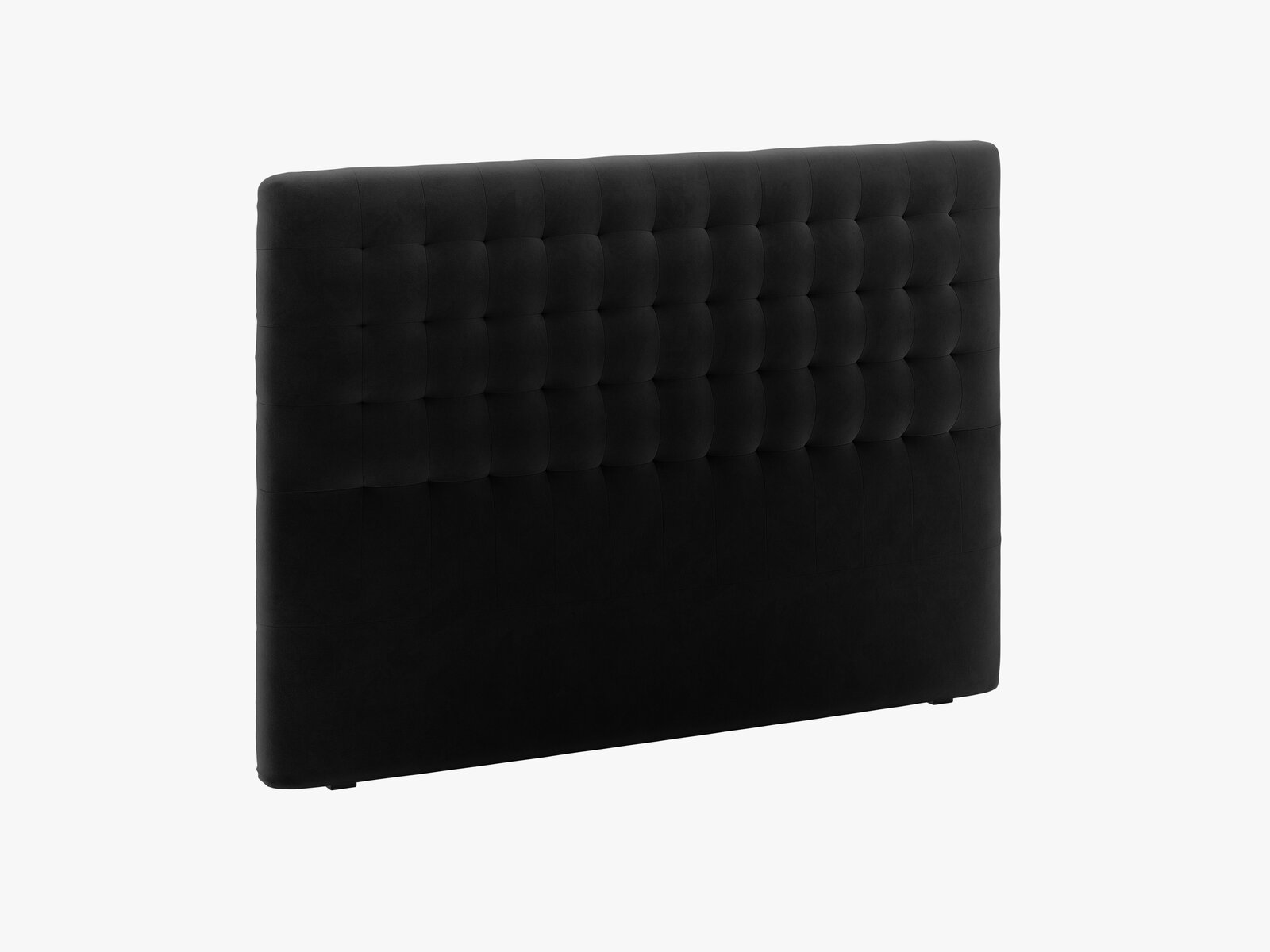Micadoni Nova Samtiger Kopfteil 120 cm (H 120 cm) Samt Paris Schwarz 180x120