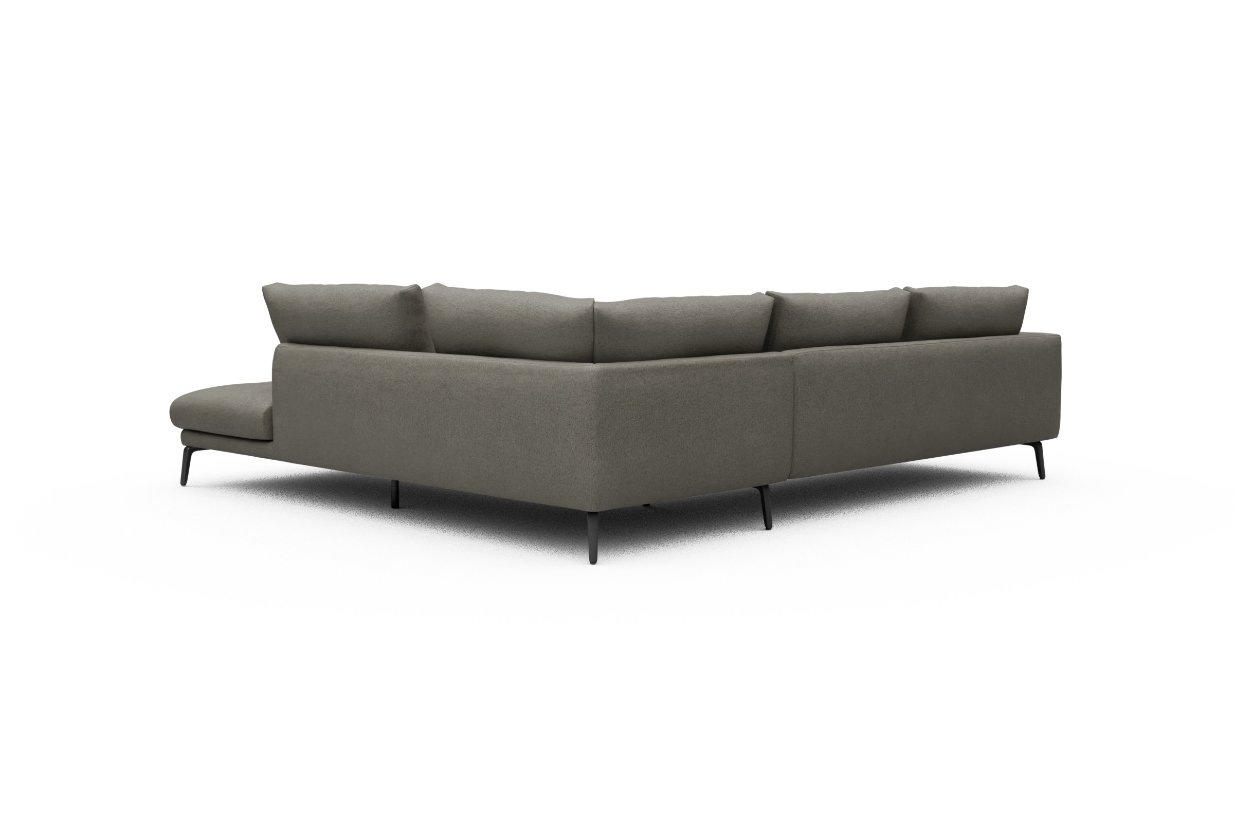 Ecksofa Karl Relax-Ecke rechts mit 2,5-Sitzer Denari-Warm-Grey