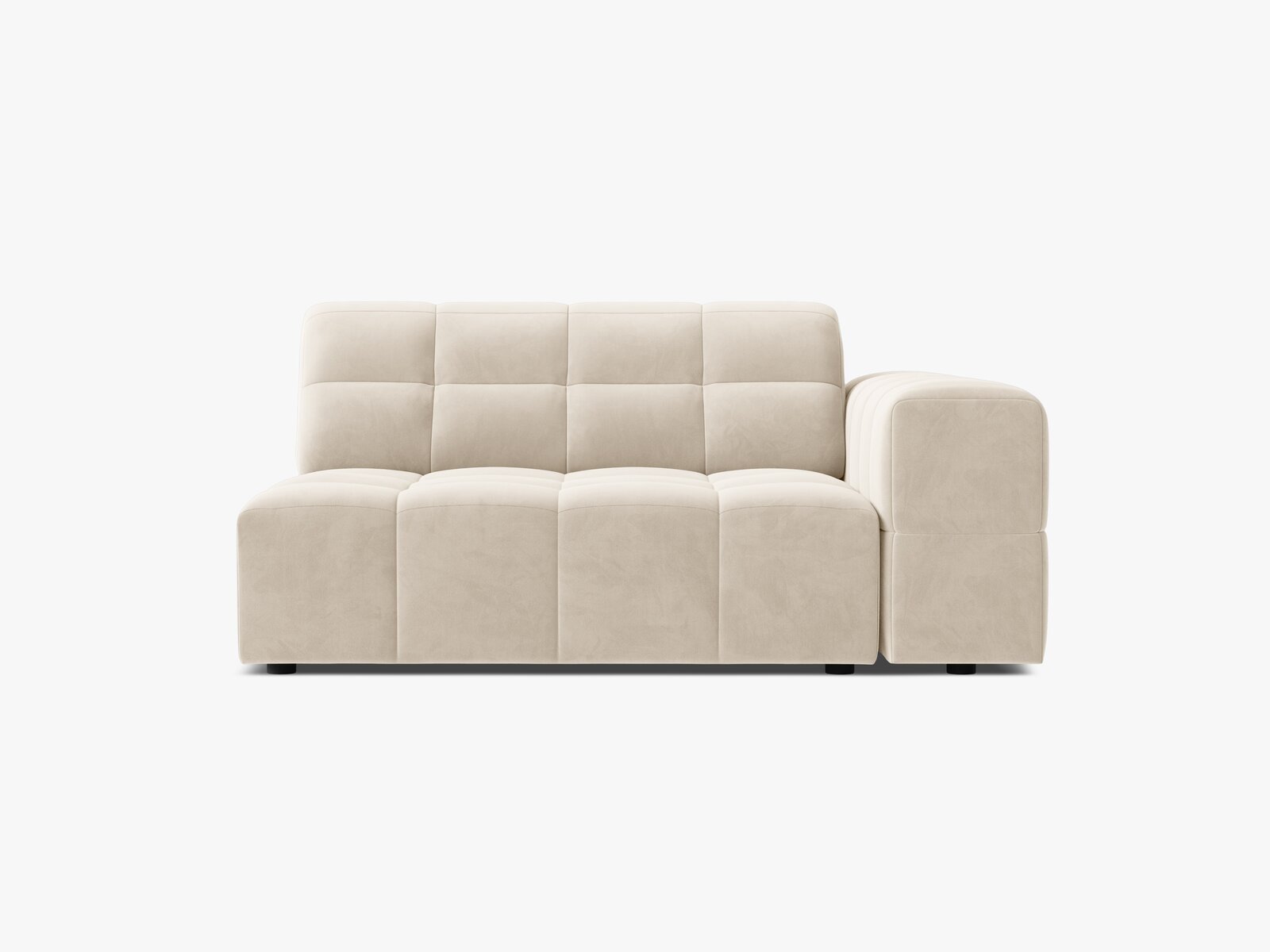 Micadoni Jennifer Sofamodul XL Rechts Samt Bluvel Helles Beige