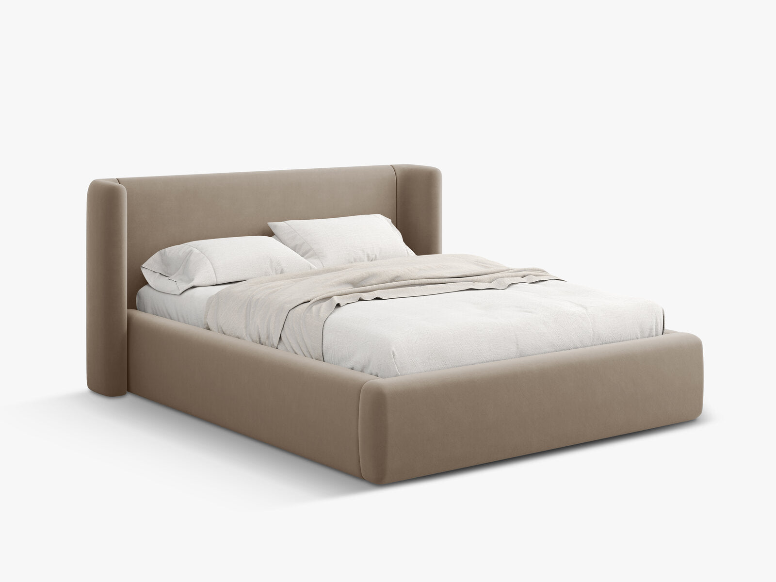 Micadoni Bett Jolene Samt Cappuccino 140x200