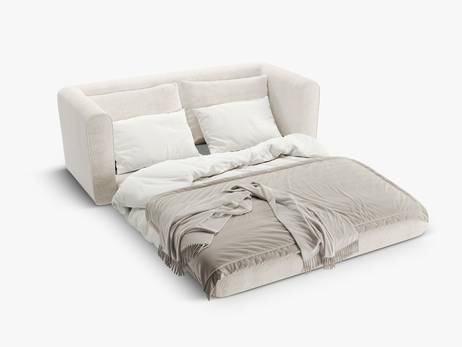 Micadoni Sofa Lido 2-Sitzer Boucle Helles Beige