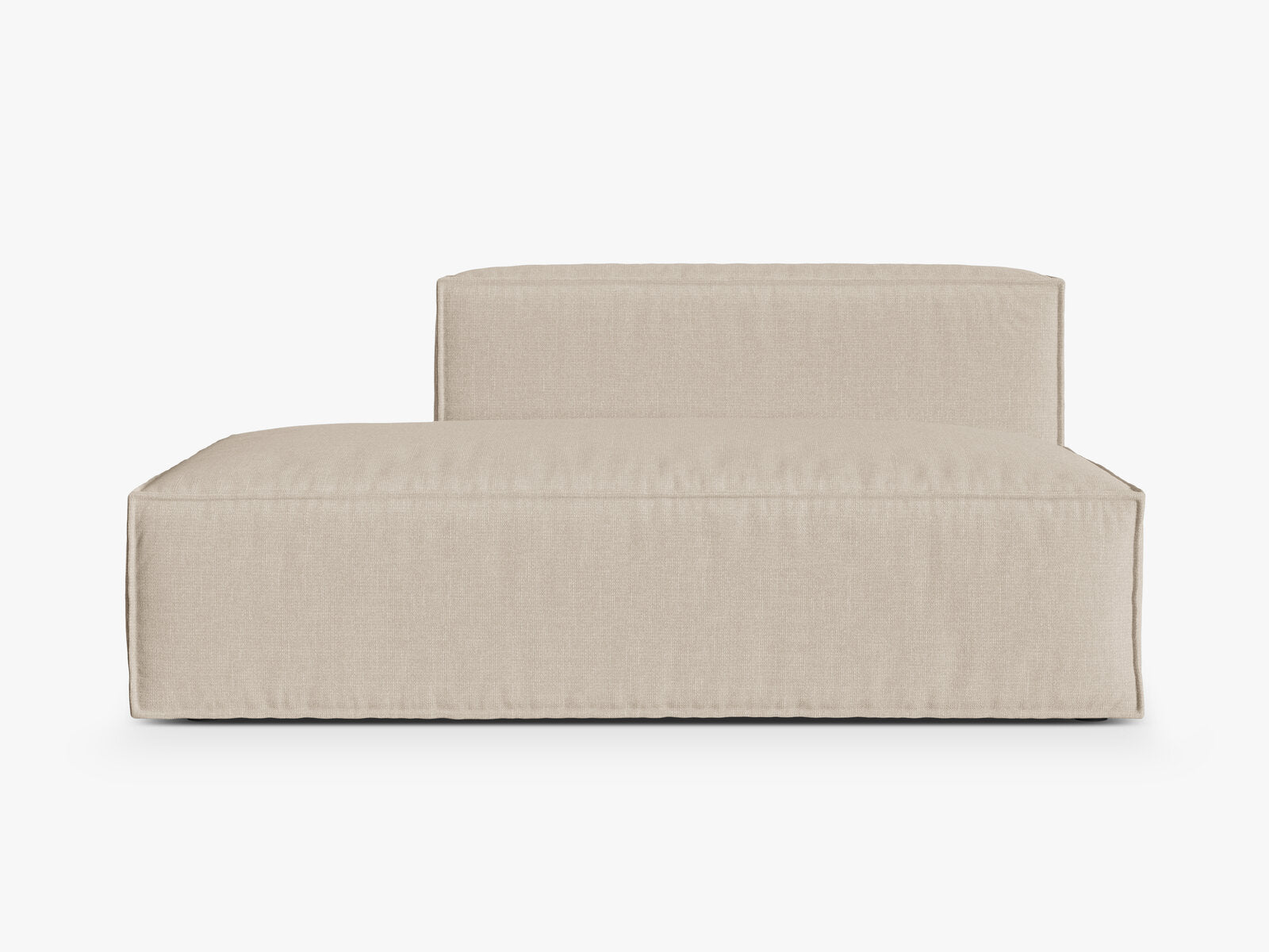 Micadoni Modul Nuria 3-Sitzer Links Strukturierter Stoff Beige