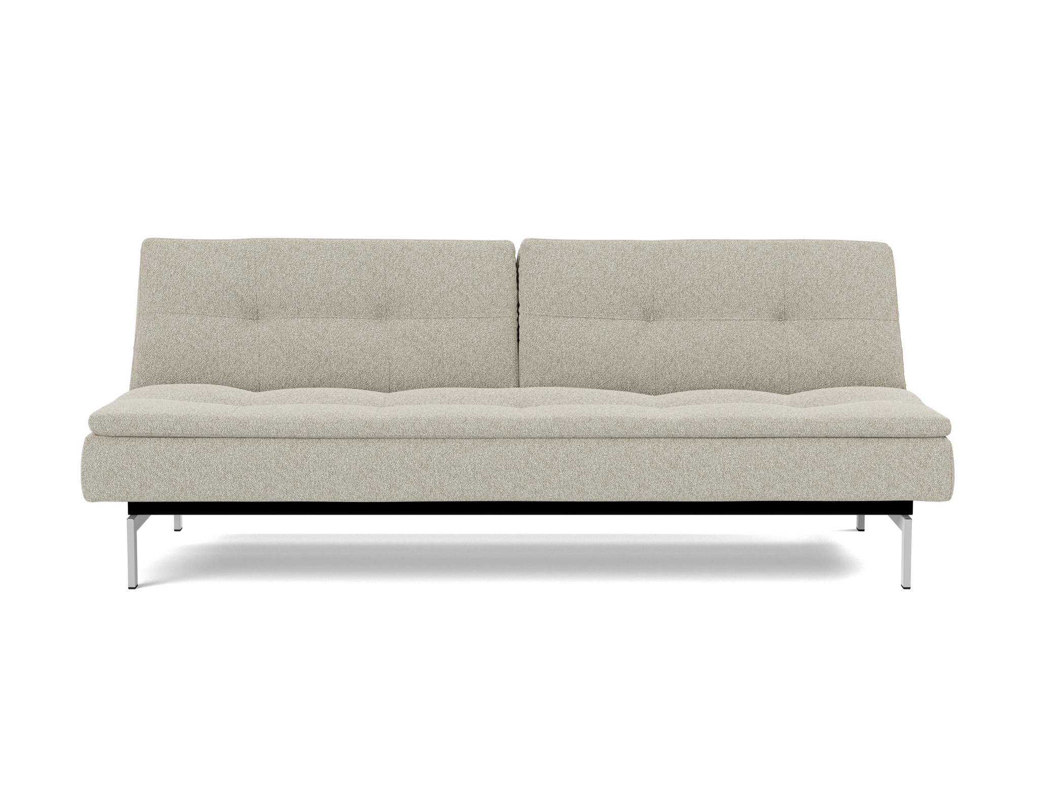 Schlafsofa Dublexo Boucle Skandi 539-Beige Beine Chrom