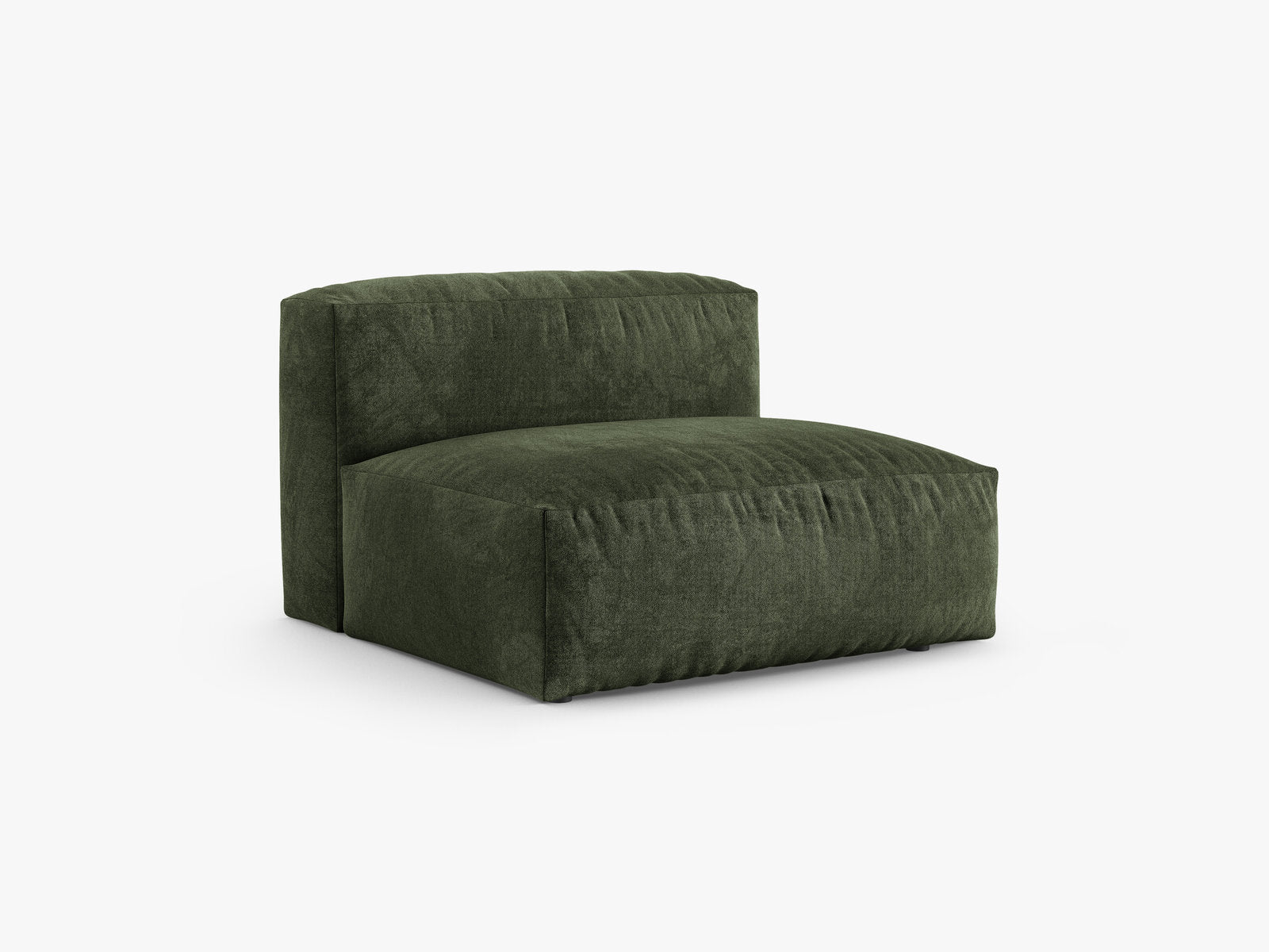 Micadoni Mittelmodul Martina 1-Sitzer 90cm Sitztiefe Samt Vogue Grün