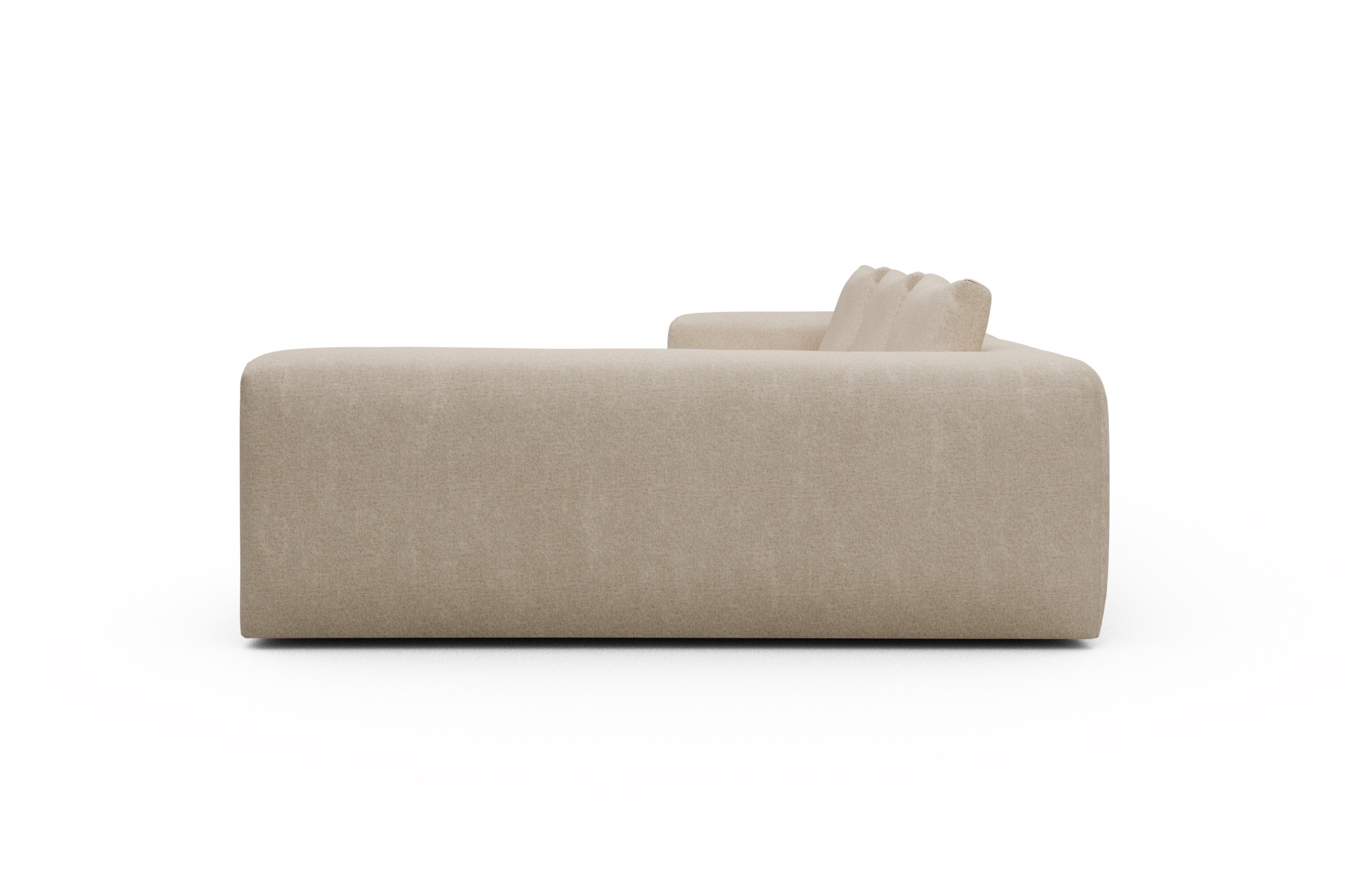 Ecksofa Fred 2x 2,5-Sitzer rechts offen Casone-Natural-Beige