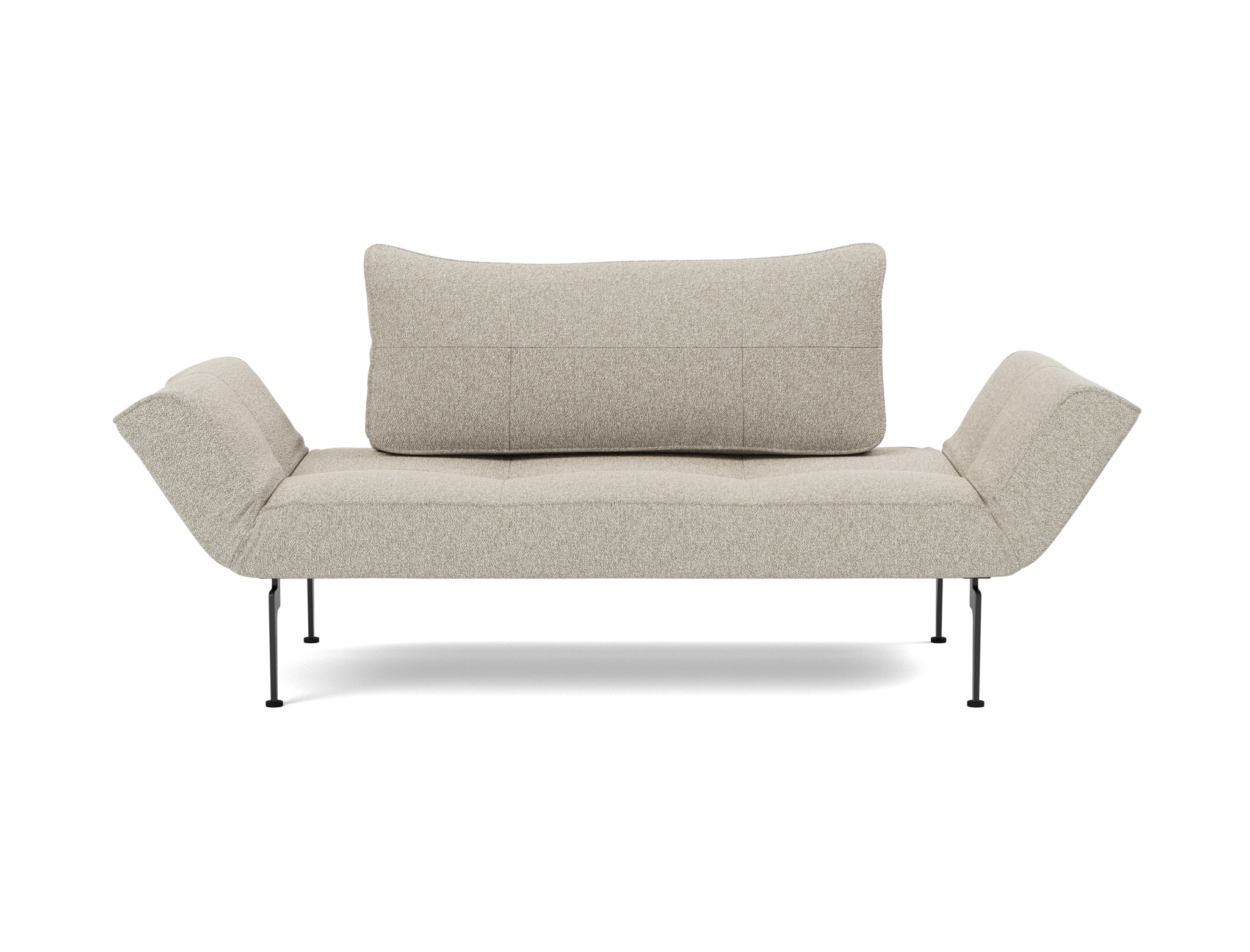 Tagesbett Zeal Boucle Skandi 539-Beige Beine Laser schwarz