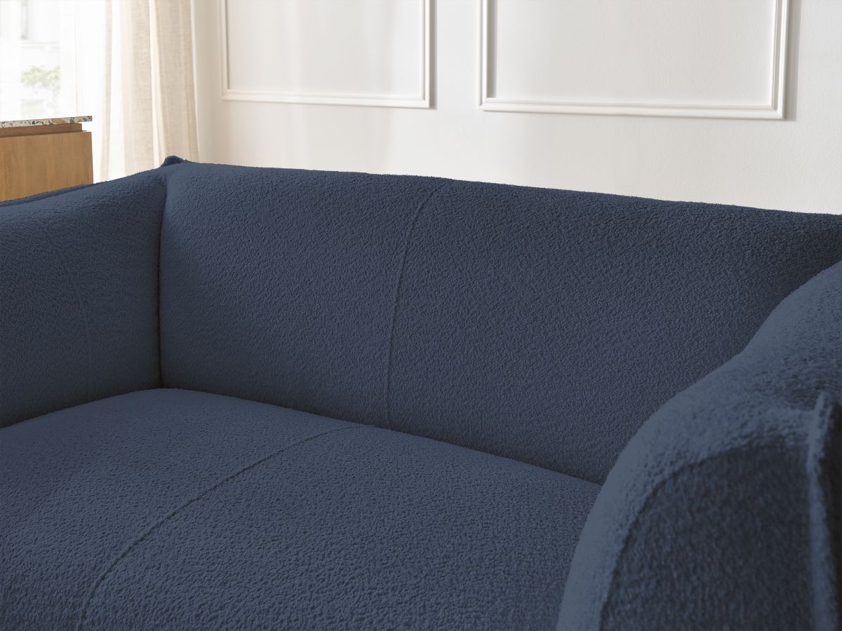Bobochic Giorgia Sofa 2-Sitzer Bouclé-Stoff Dunkelblau