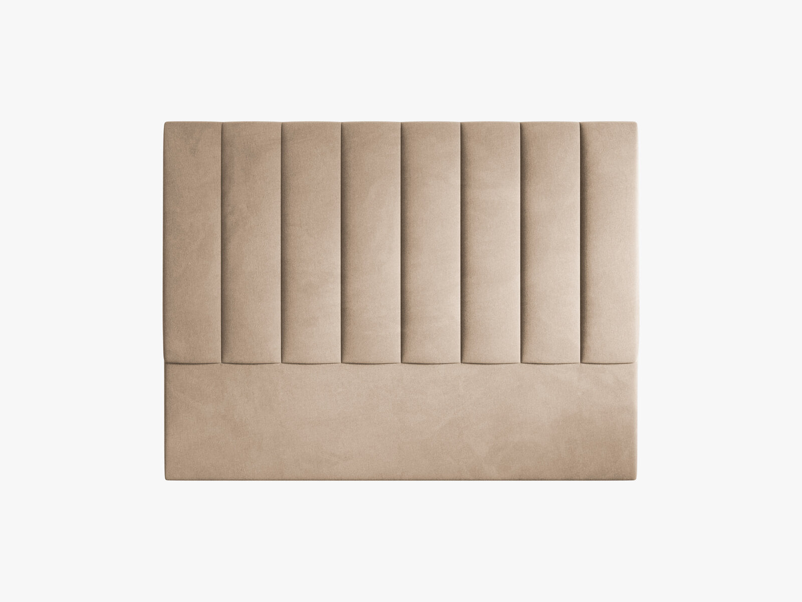 Micadoni Marl Polster-Kopfteil Samt Magic Velvet Mandelbeige 160x120
