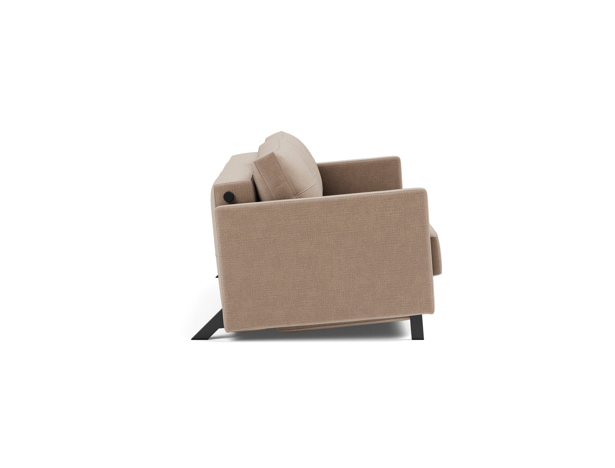Schlafsofa Cubed mit Armlehnen 160 Chenille Esina 417-Mocha