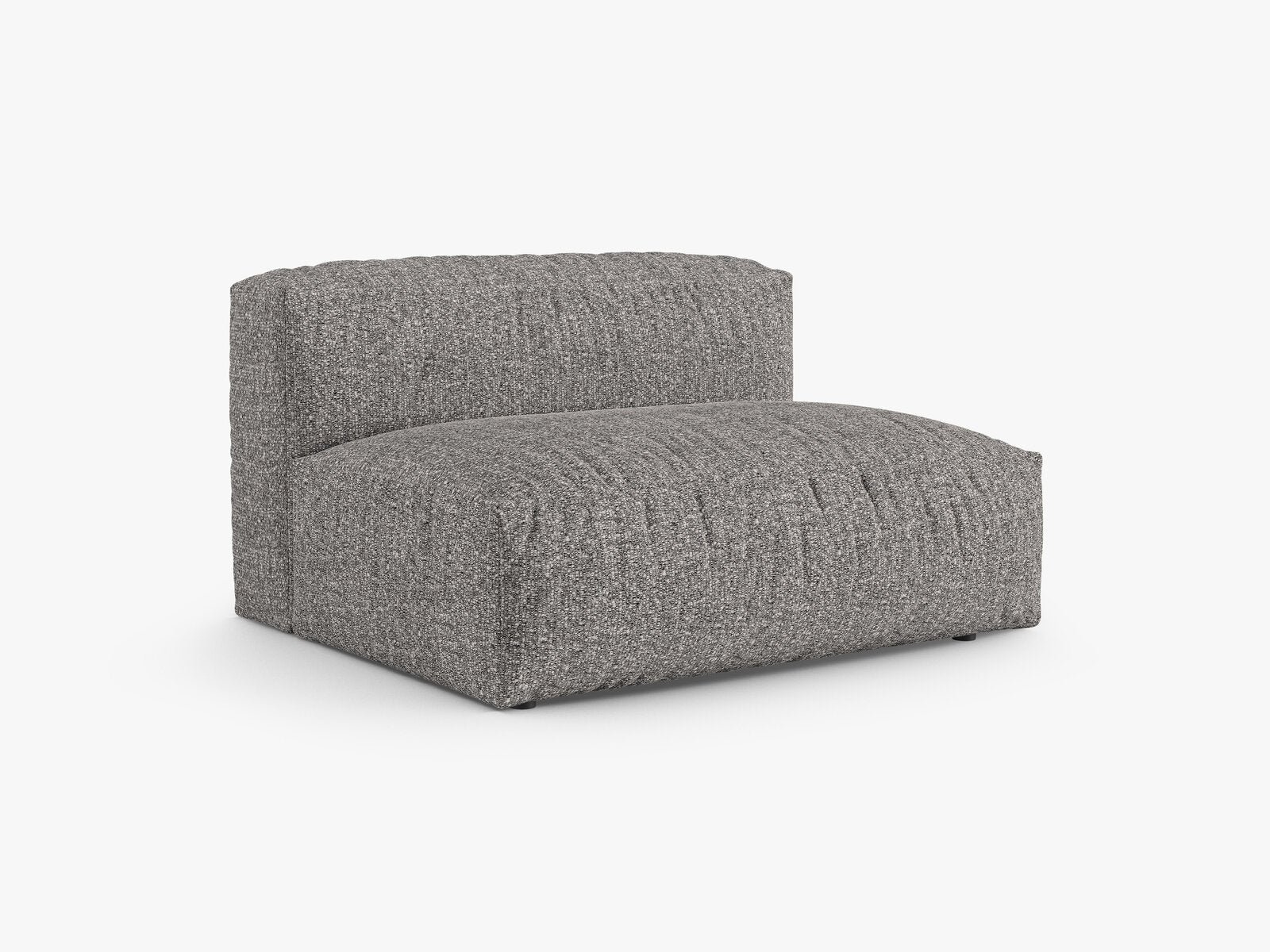 Micadoni Mittelmodul Martina 1-Sitzer Groß 90cm Sitztiefe Boucle Monet Graphit