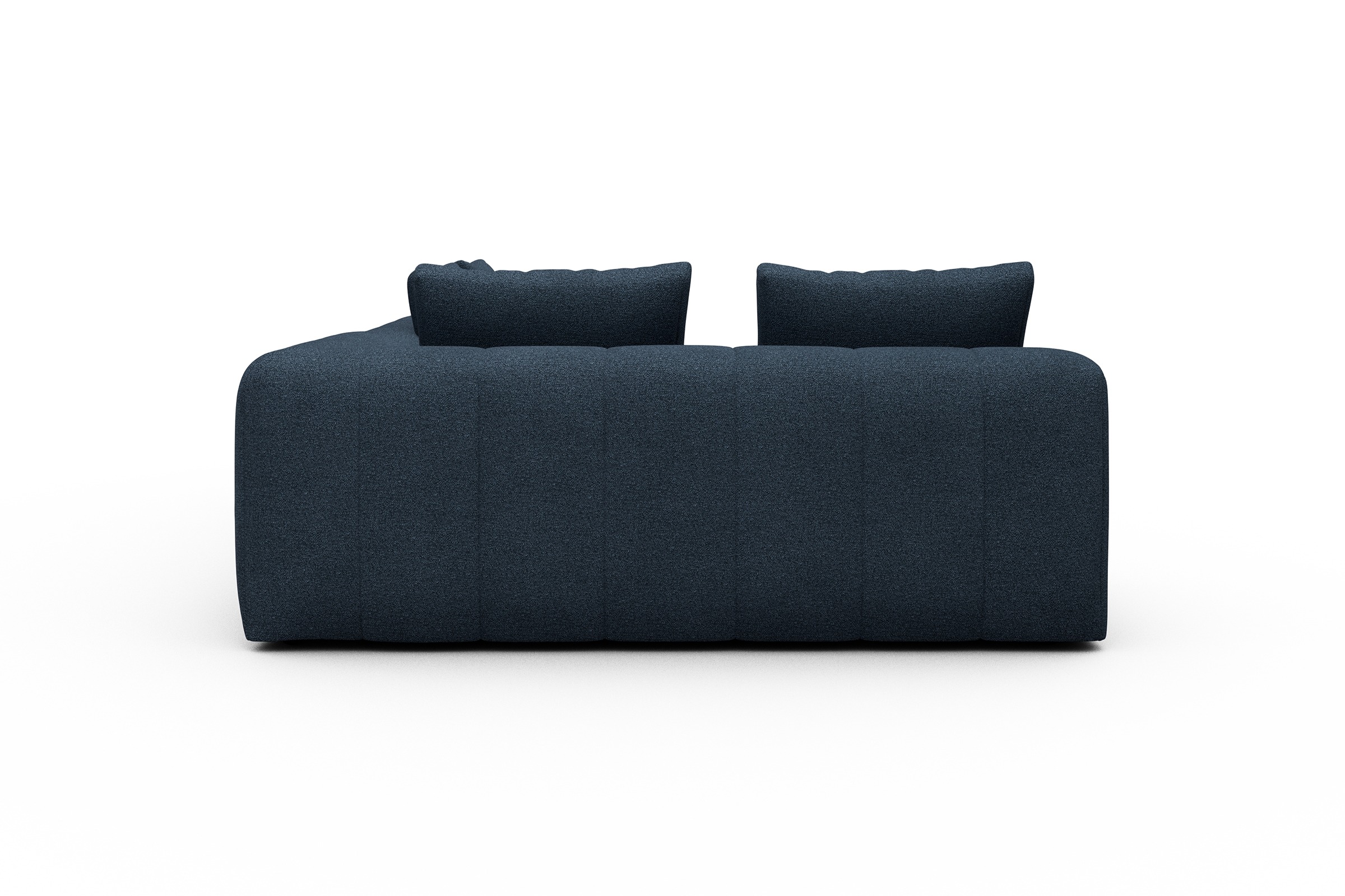 Ecksofa Hugo 2x 2,5-Sitzer Armlehne rechts Boucle-Blue