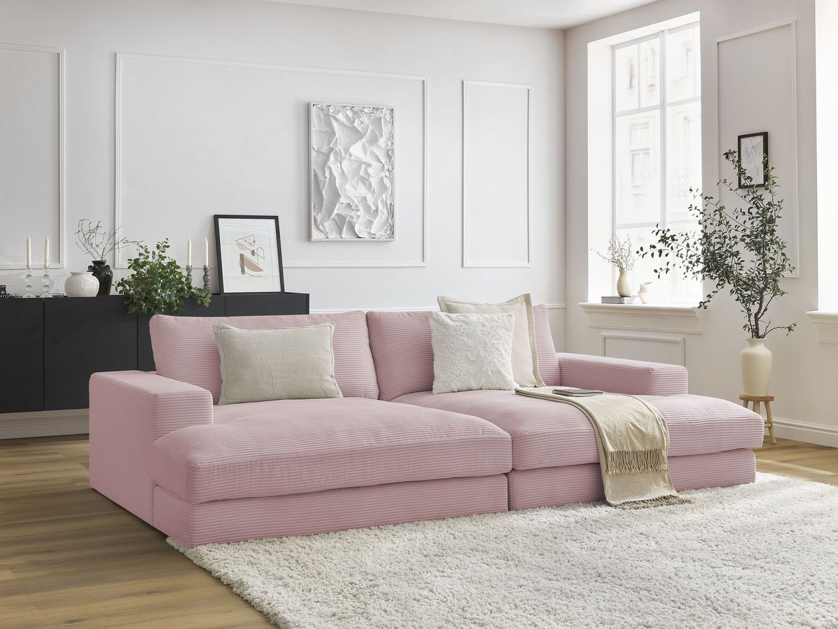 Bobochic Leonard Sofa 4-Sitzer 234 × 159 cm Cordsamt Violett