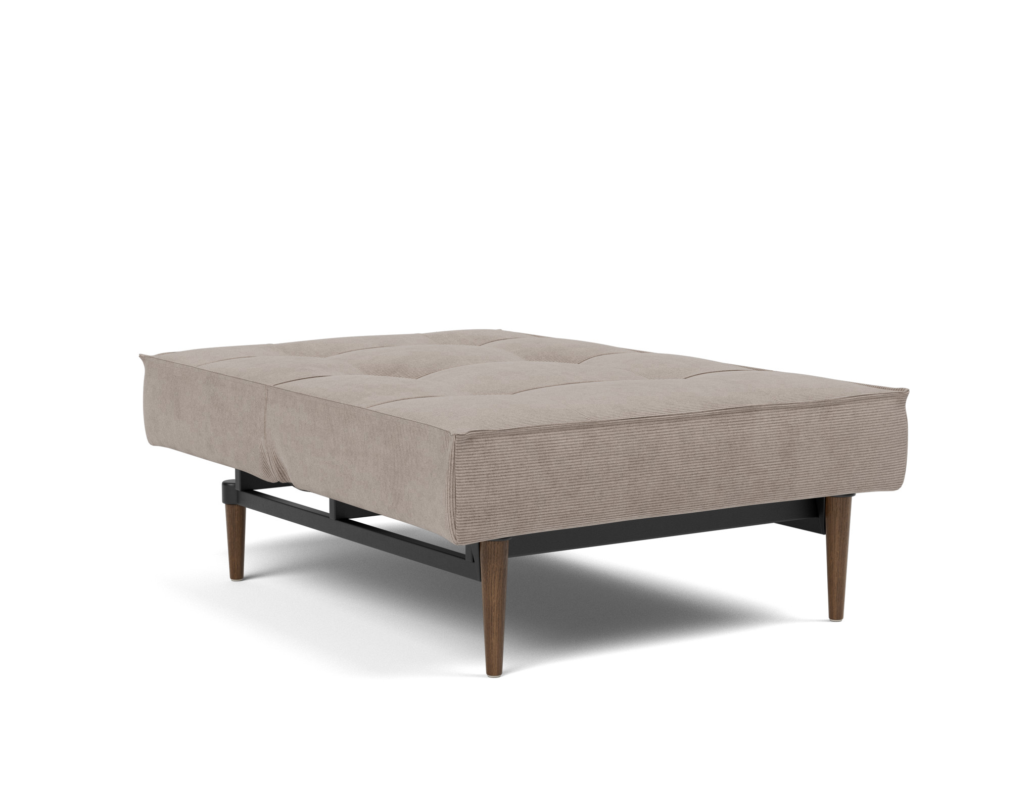 Sessel Splitback Kord Cordufine 318-Beige Beine Styletto Eiche dunkel
