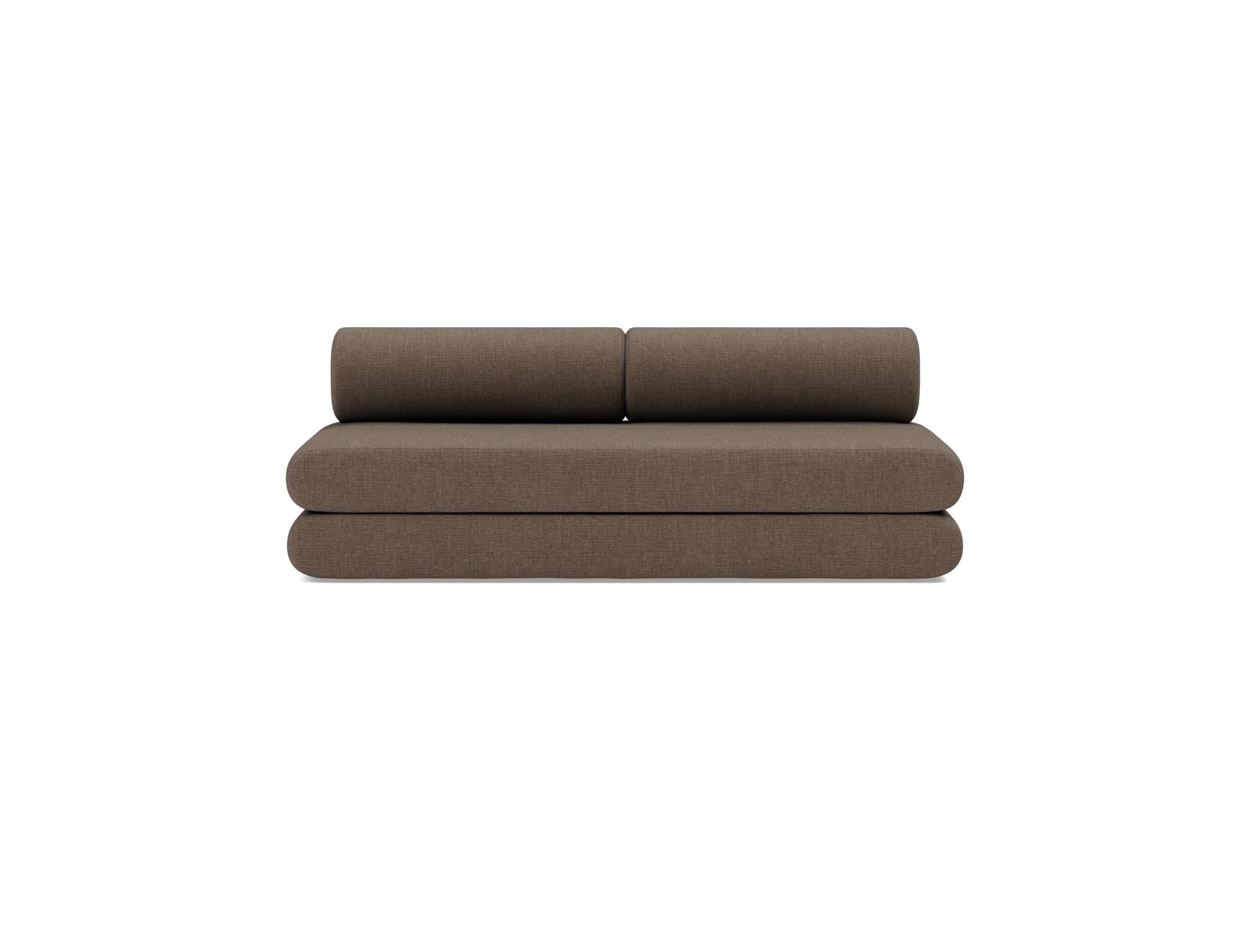 Tagesbett Circlus mit Rückenrollen Chenille Esina 411-Cedar-Brown