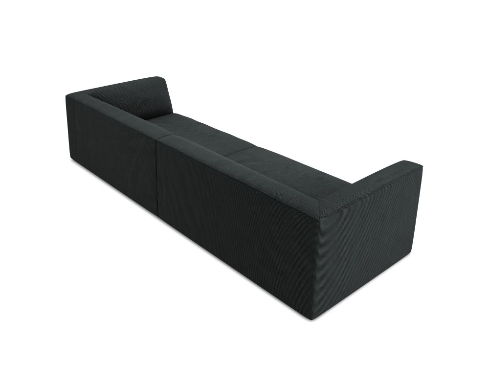 Cosmopolitan Design Sofa Siena 4-Sitzer Kord Scala Schwarz