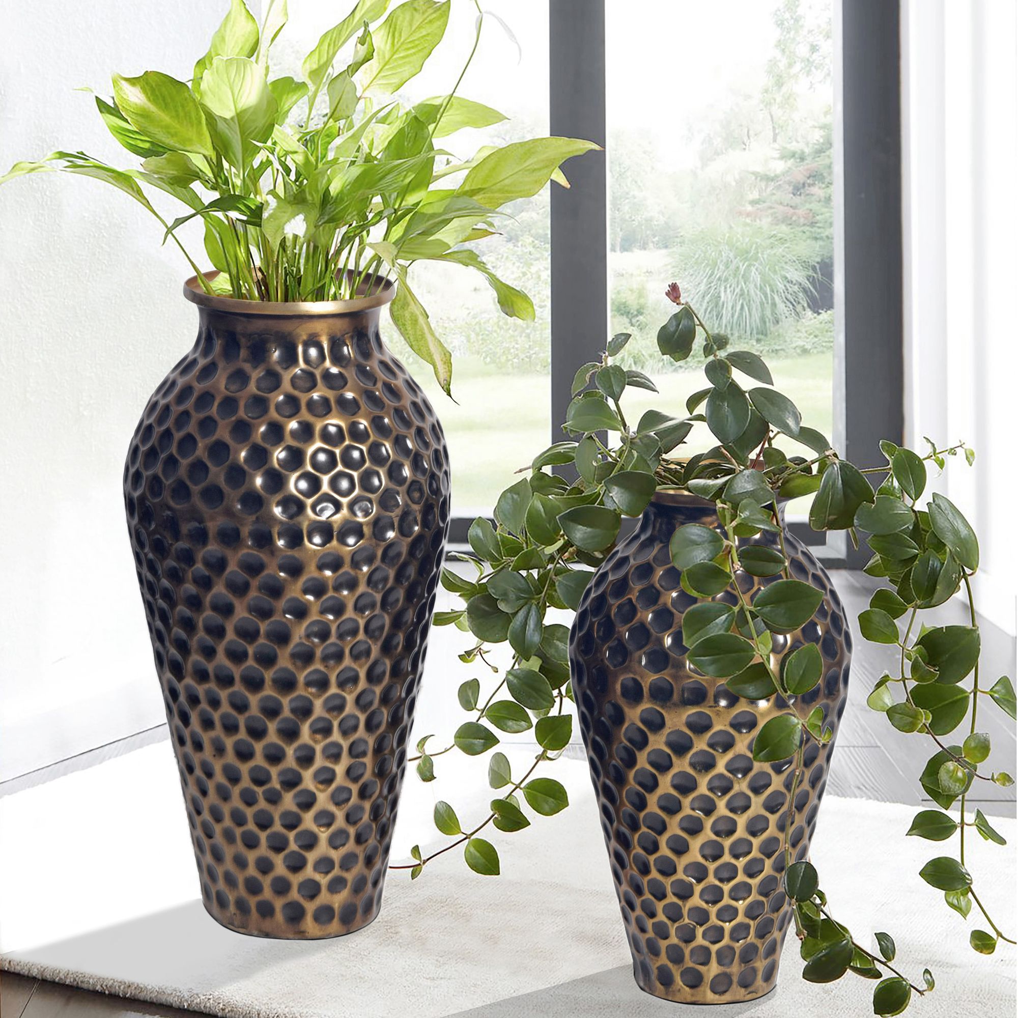 Tischvase Husavik Aluminium Gold Ø 26 cm