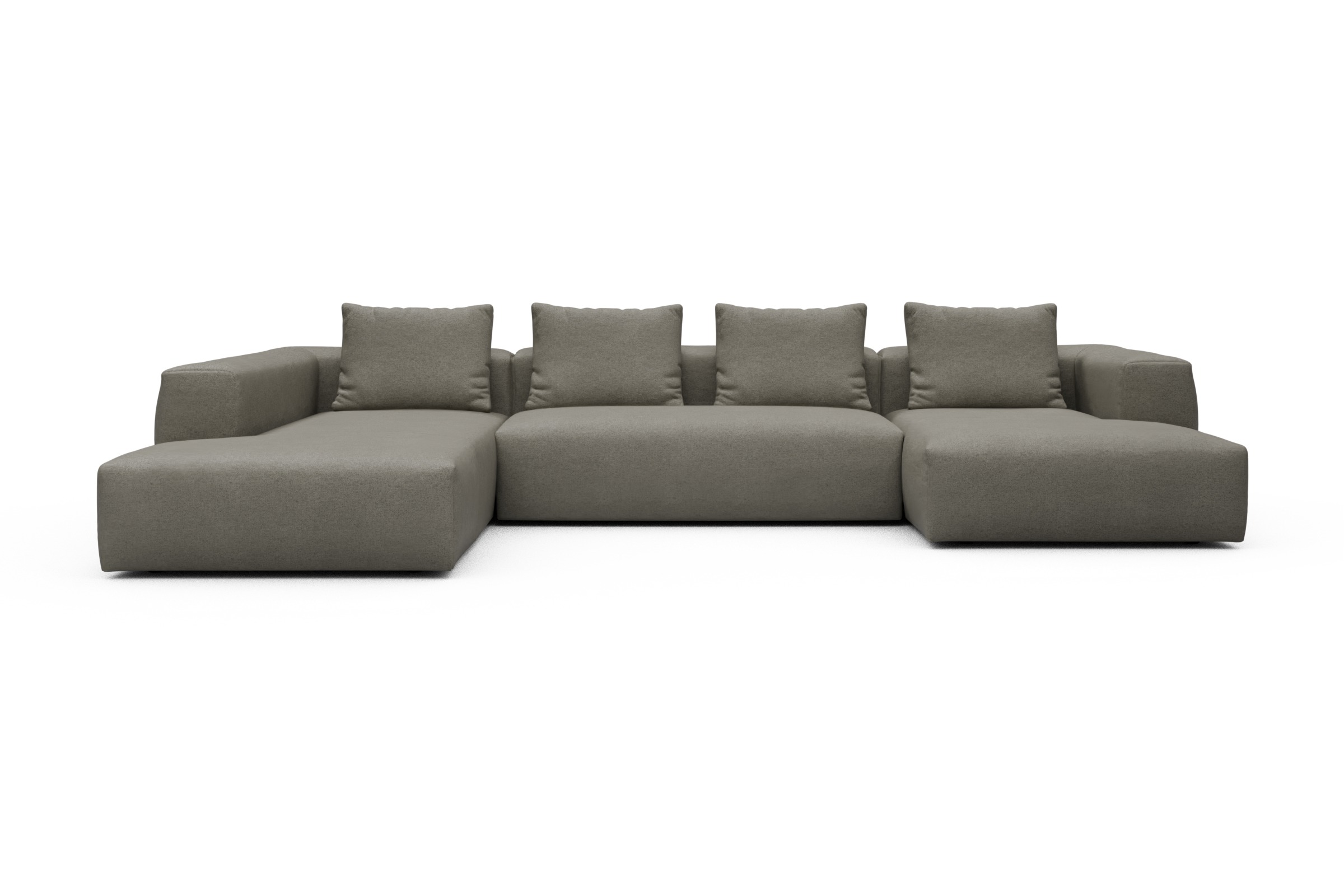 Skandi Home Wohnlandschaft Fred Relax-Ecke links mit 2-Sitzer und Chaiselongue rechts Denari-Warm-Grey moebelfaktor