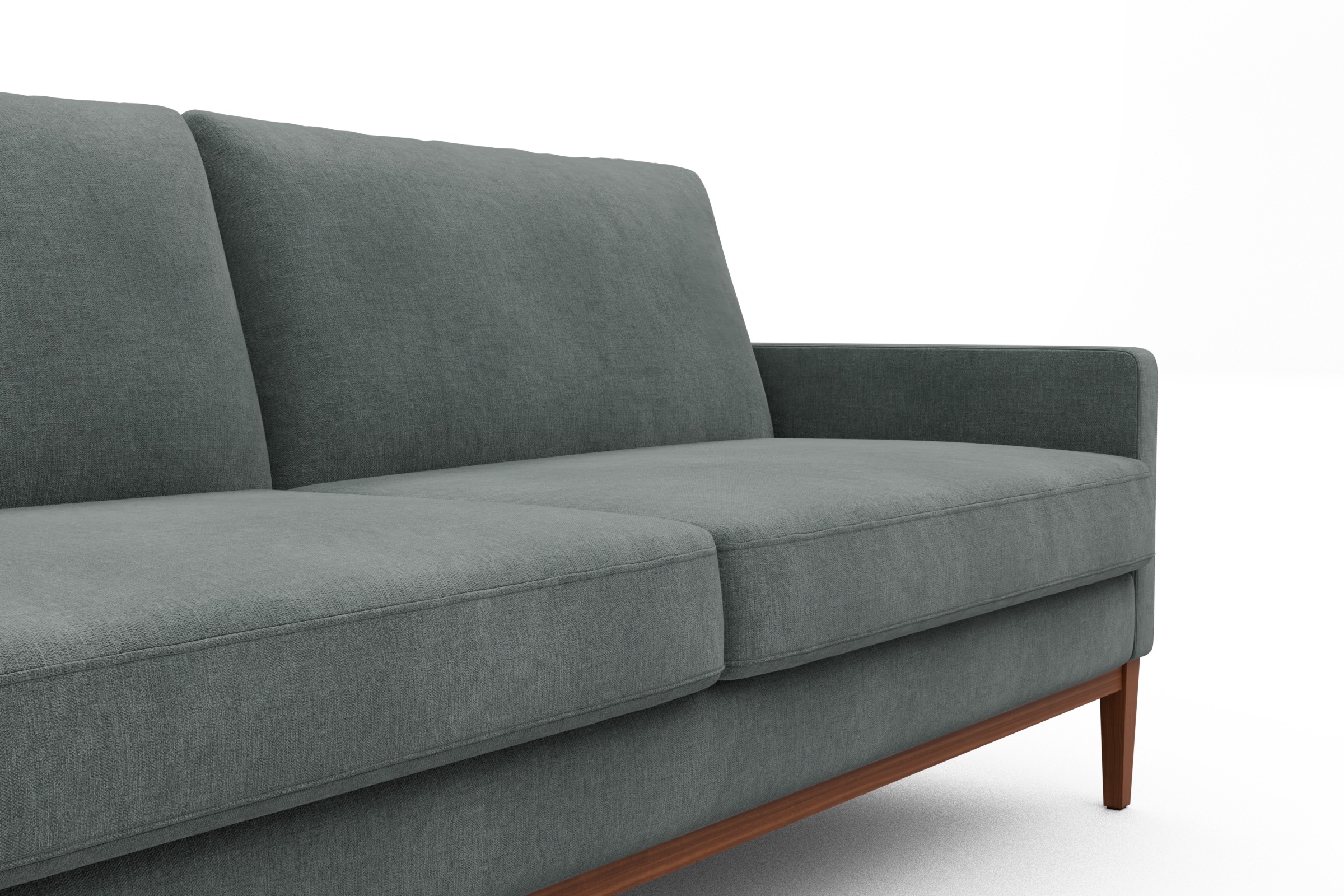 Sofa Bodo 2-Sitzer Smooth-Silver-Grey