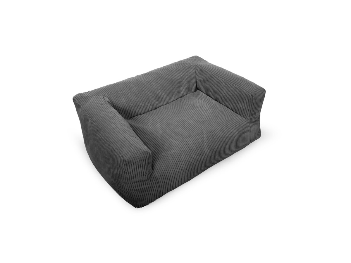 Bobochic Salto Hundekorb Cordsamt Dunkelgrau, Größe M (80 cm)