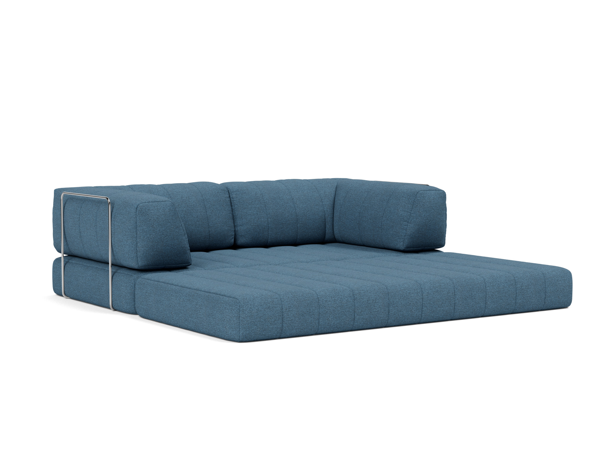 Schlafsofa CozyPad mit Armlehnen Strukturierter Stoff Weda 302-Weda-Blue