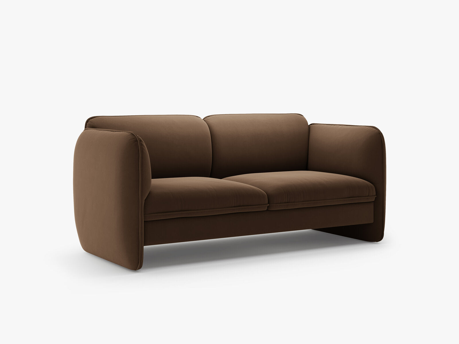 Micadoni Georgia Sofa 2-Sitzer Samt Magic Velvet Schokolade