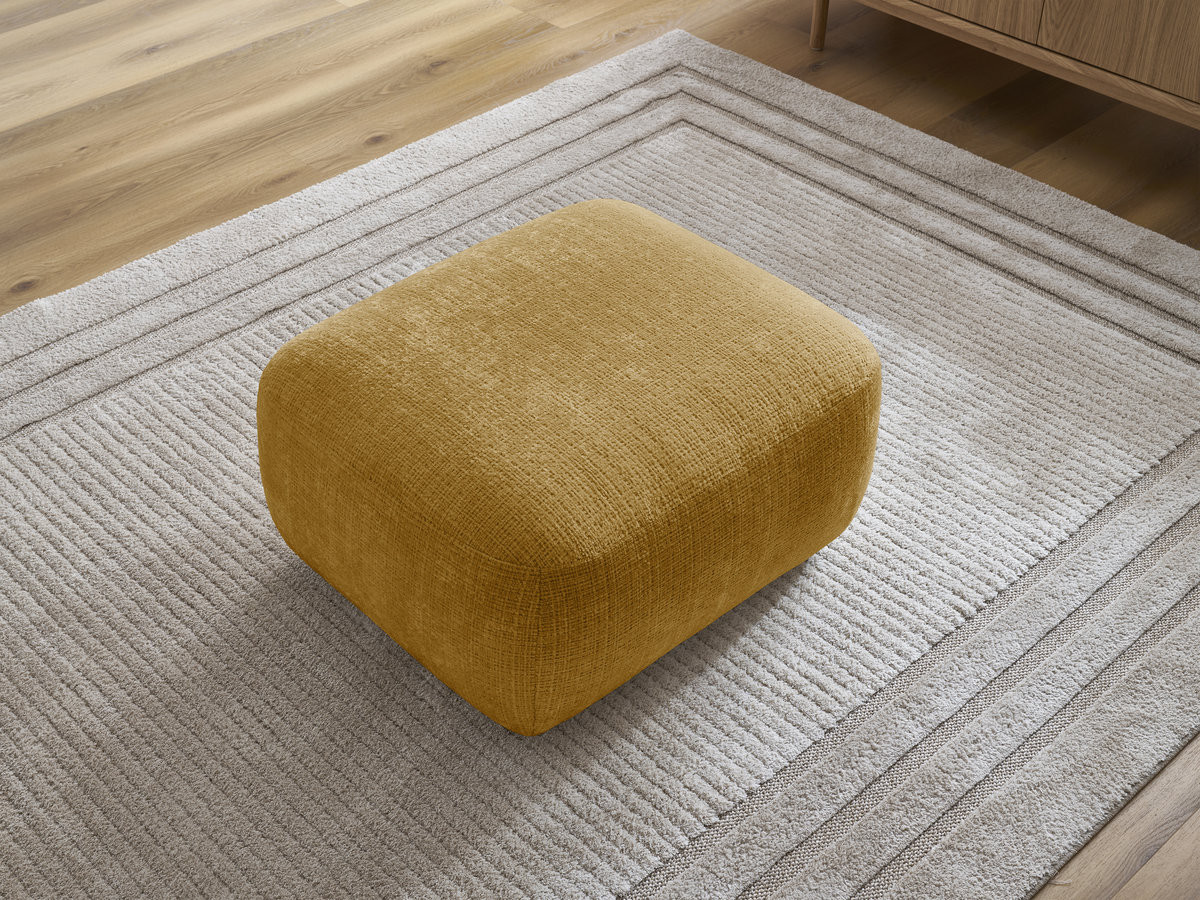 Bobochic Denise Pouf Strukturstoff Gelb