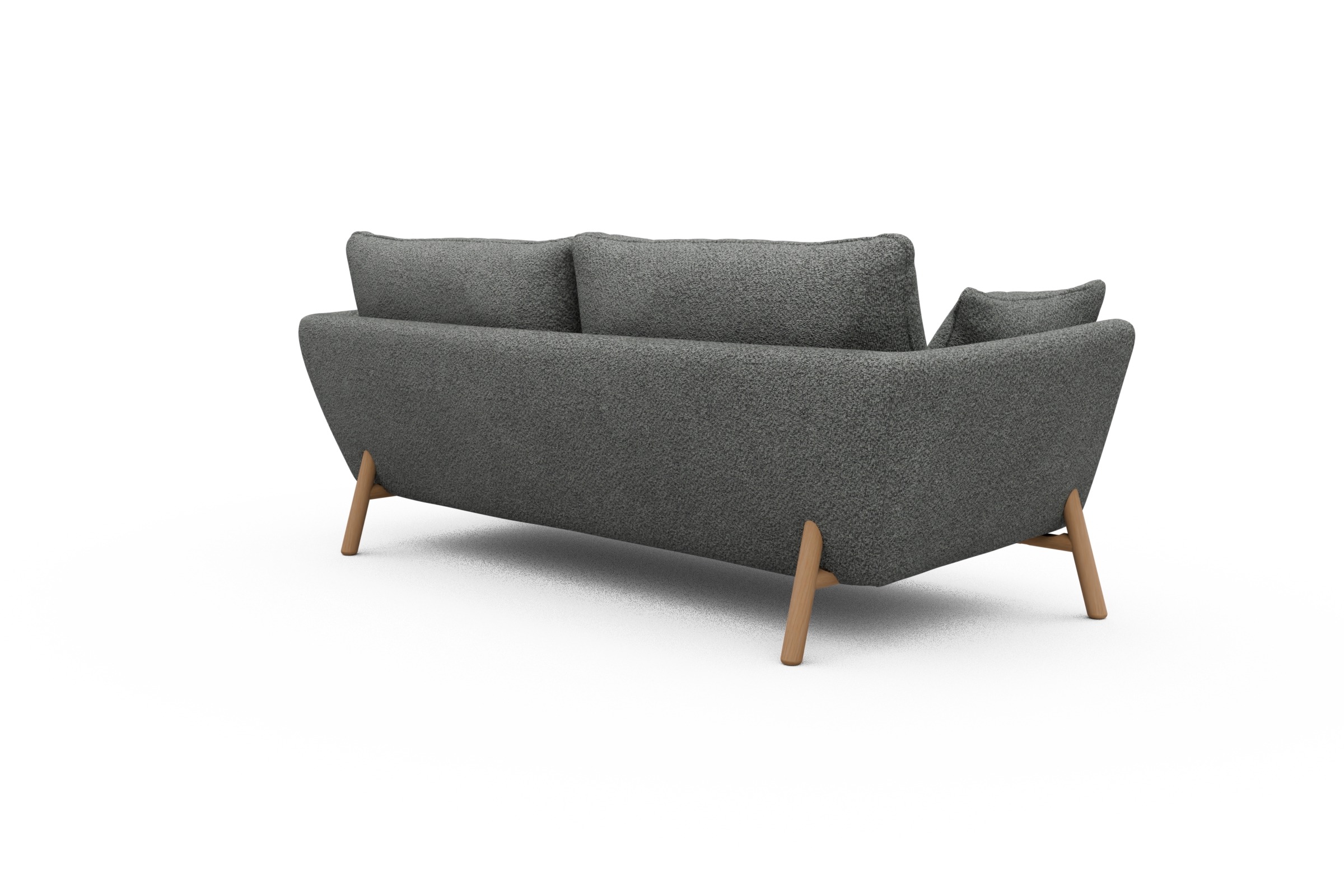 Sofa Emil 3-Sitzer Beinfarbe Eiche Natur Vanora-Warm-Grey