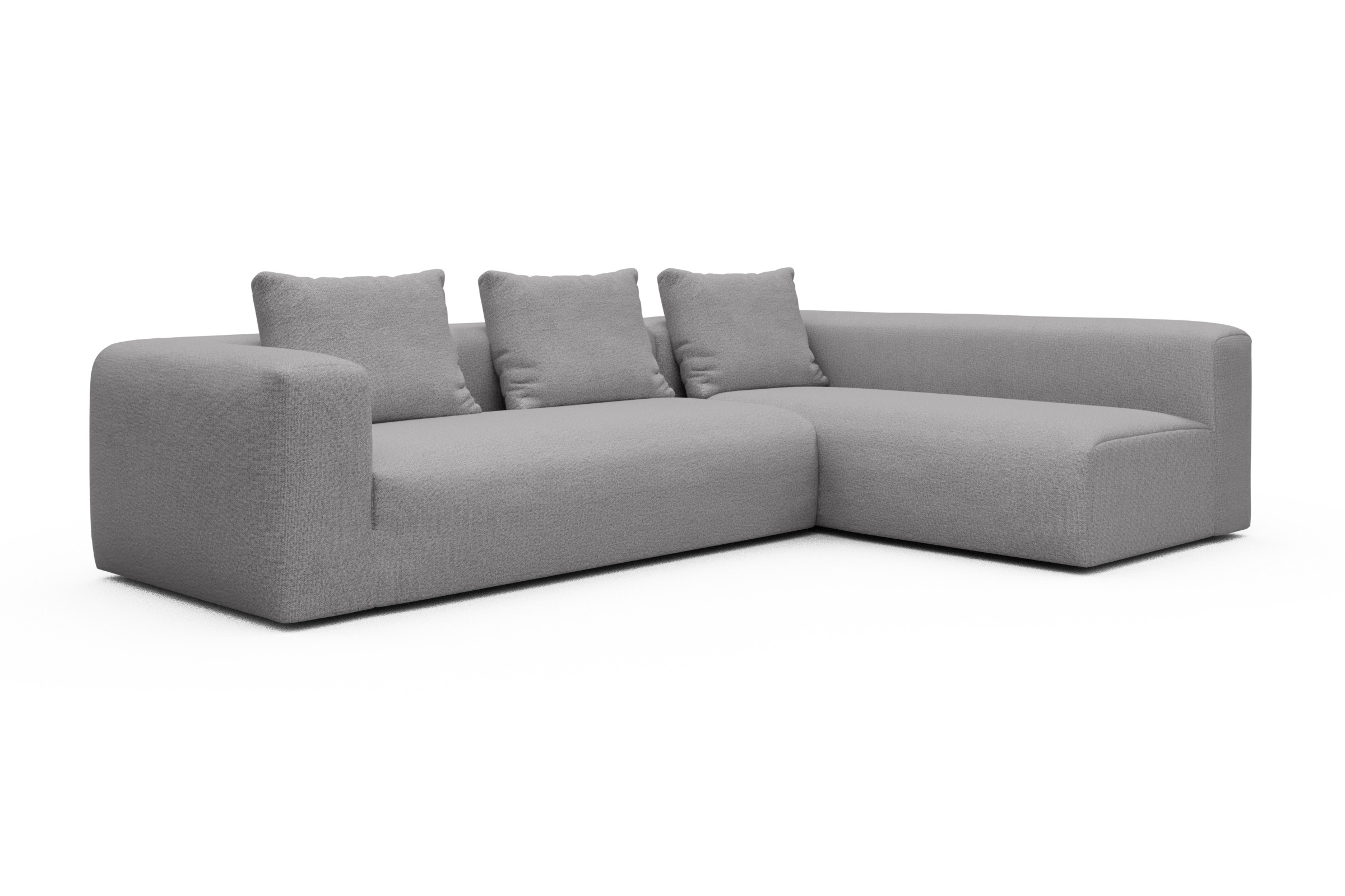 Ecksofa Fred 2x 2,5-Sitzer rechts offen Sama-Grey