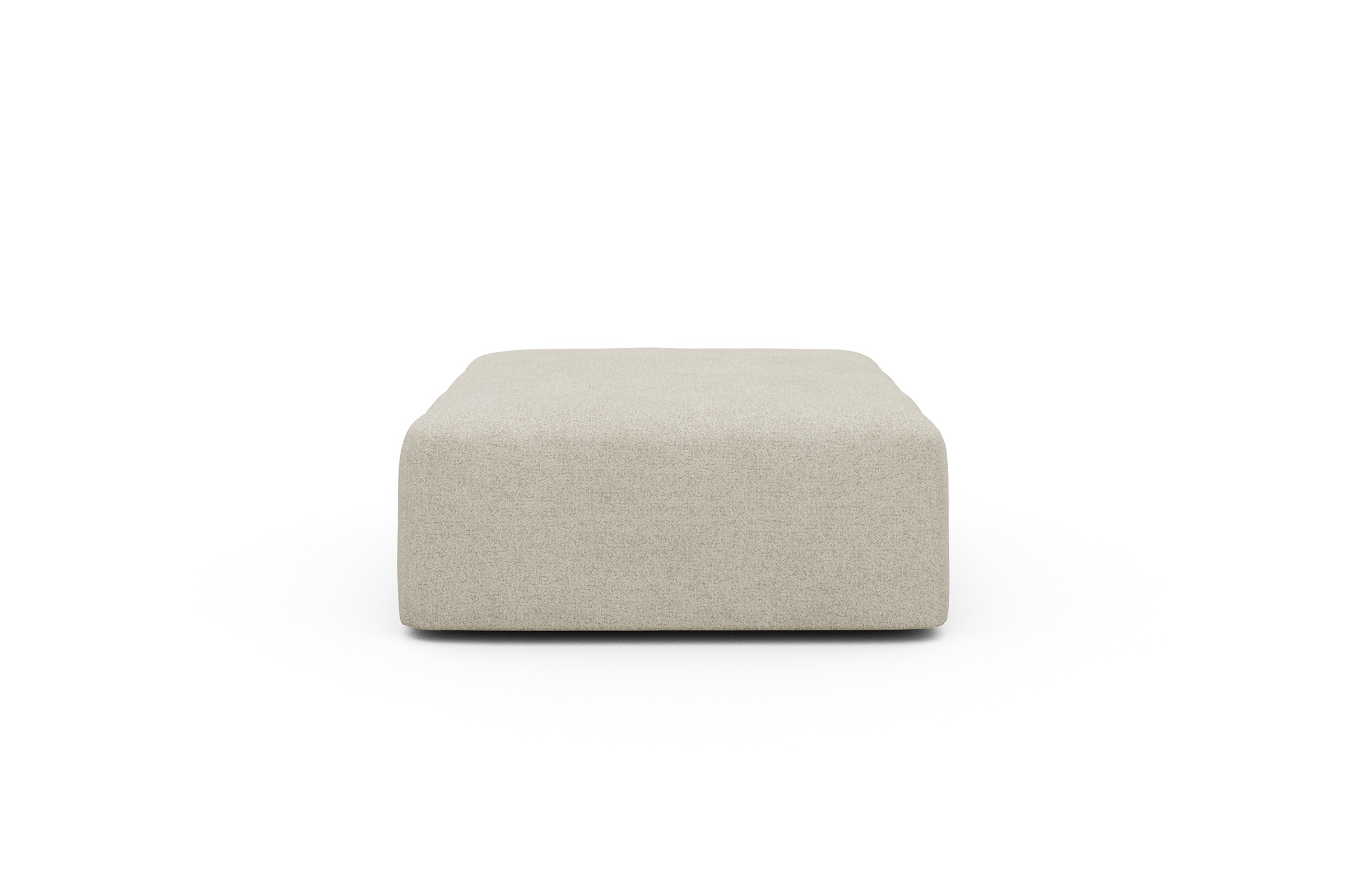 Sitzhocker Hugo Ottomane Boucle-Off-White