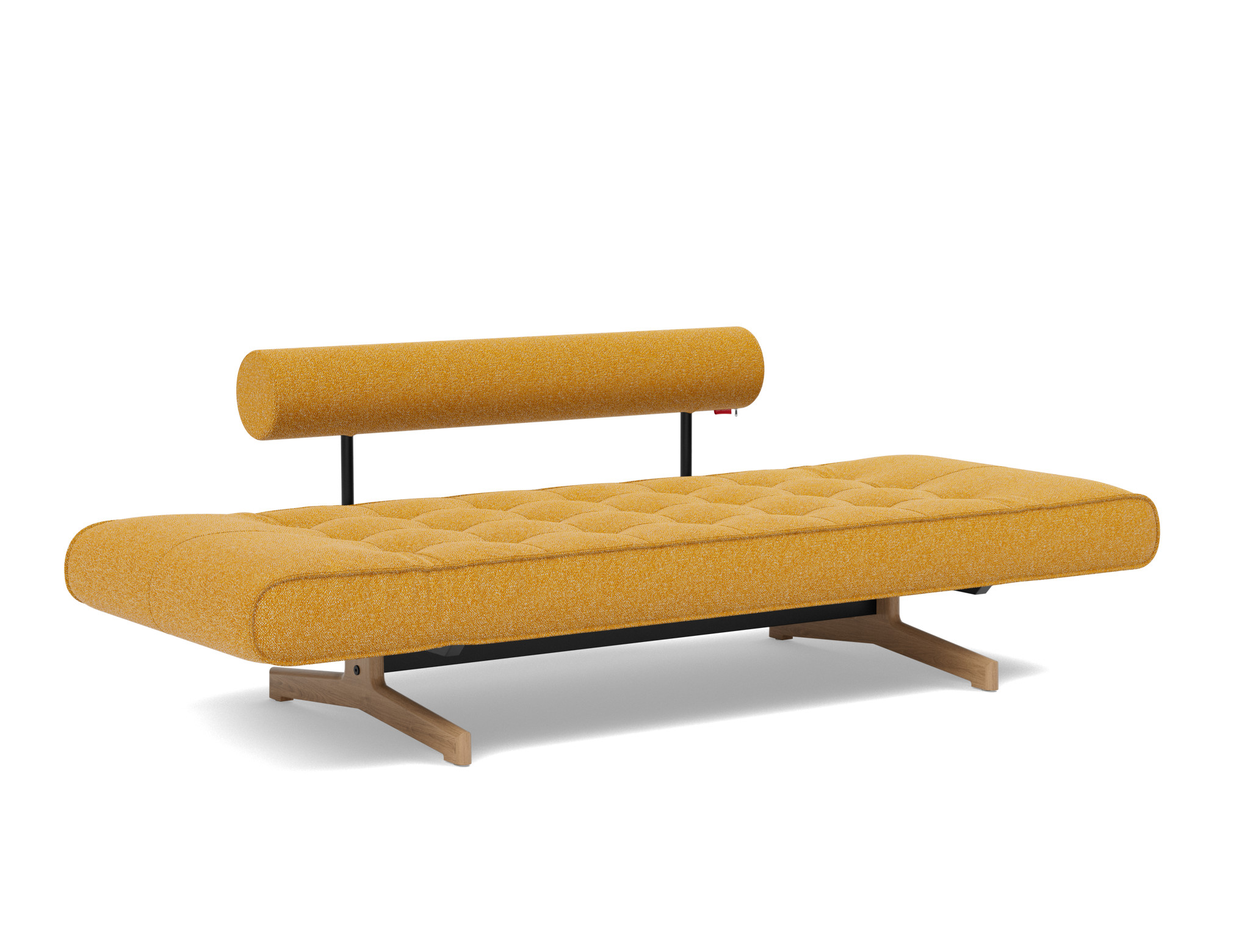 Tagesbett Ghia Boucle Skandi 536-Ochre Beine Eiche